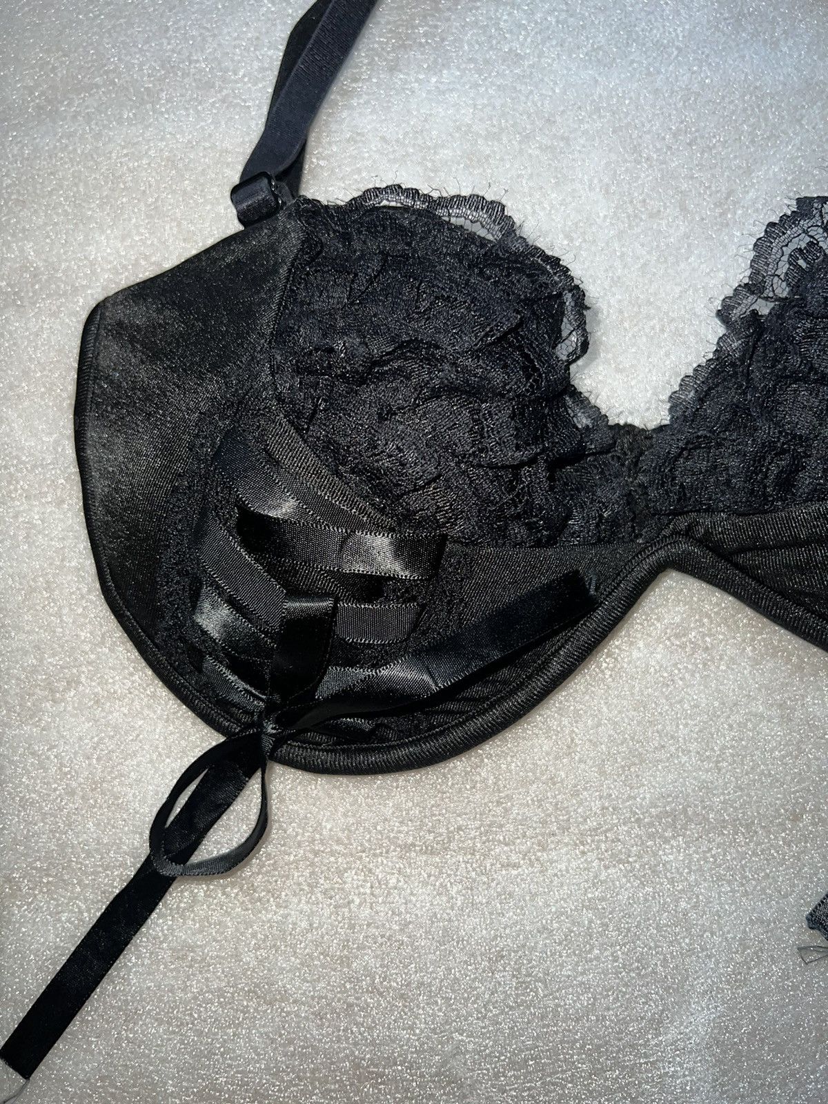 Japanese Brand Vintage Japanese Gothic lace bra 🖤🧛🏻‍♀️ Size ONE SIZE - 5 Thumbnail