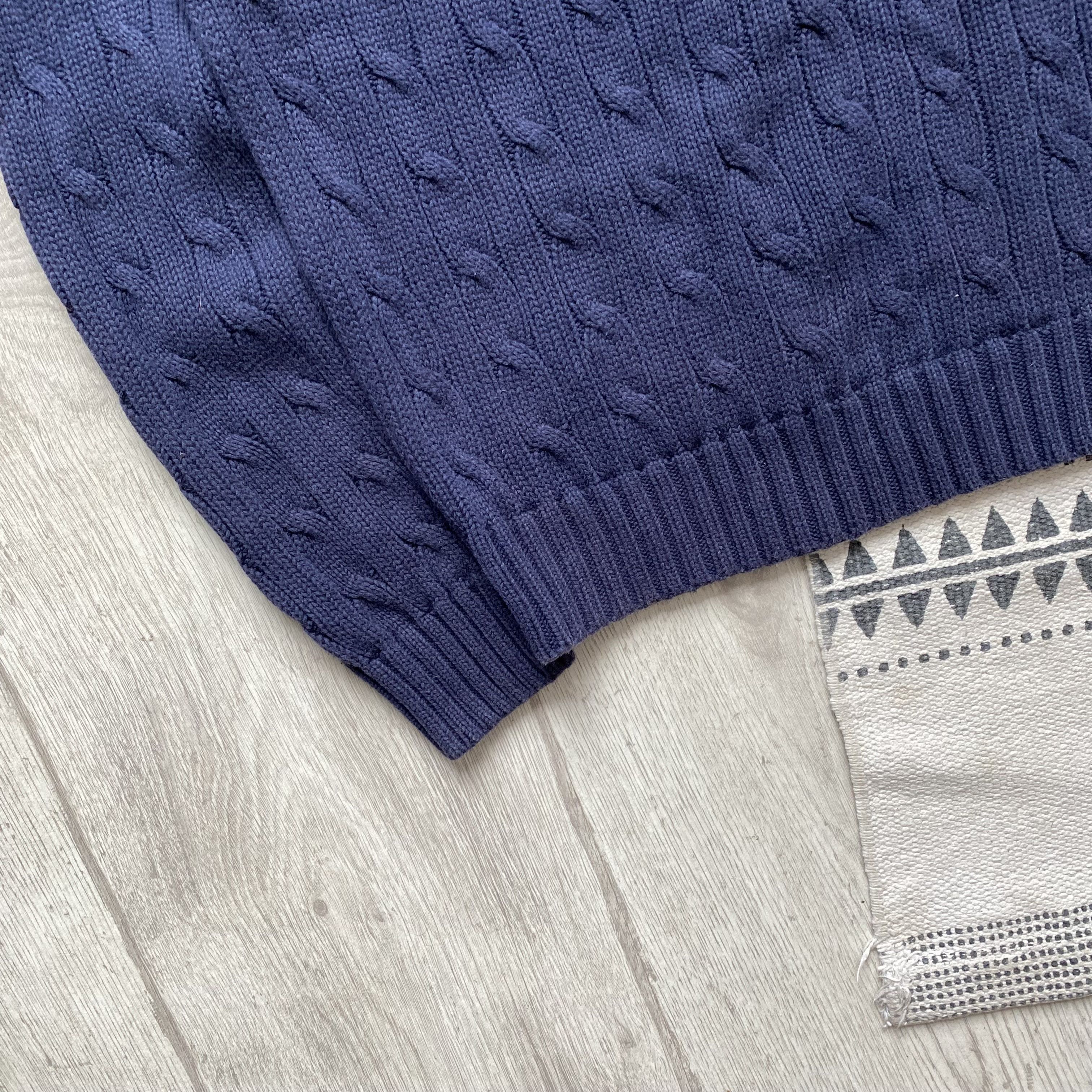 Polo Ralph Lauren 🔥90s Vintage Polo Ralph Lauren Cable Knit Sweater Faded Size S / US 4 / IT 40 - 3 Thumbnail