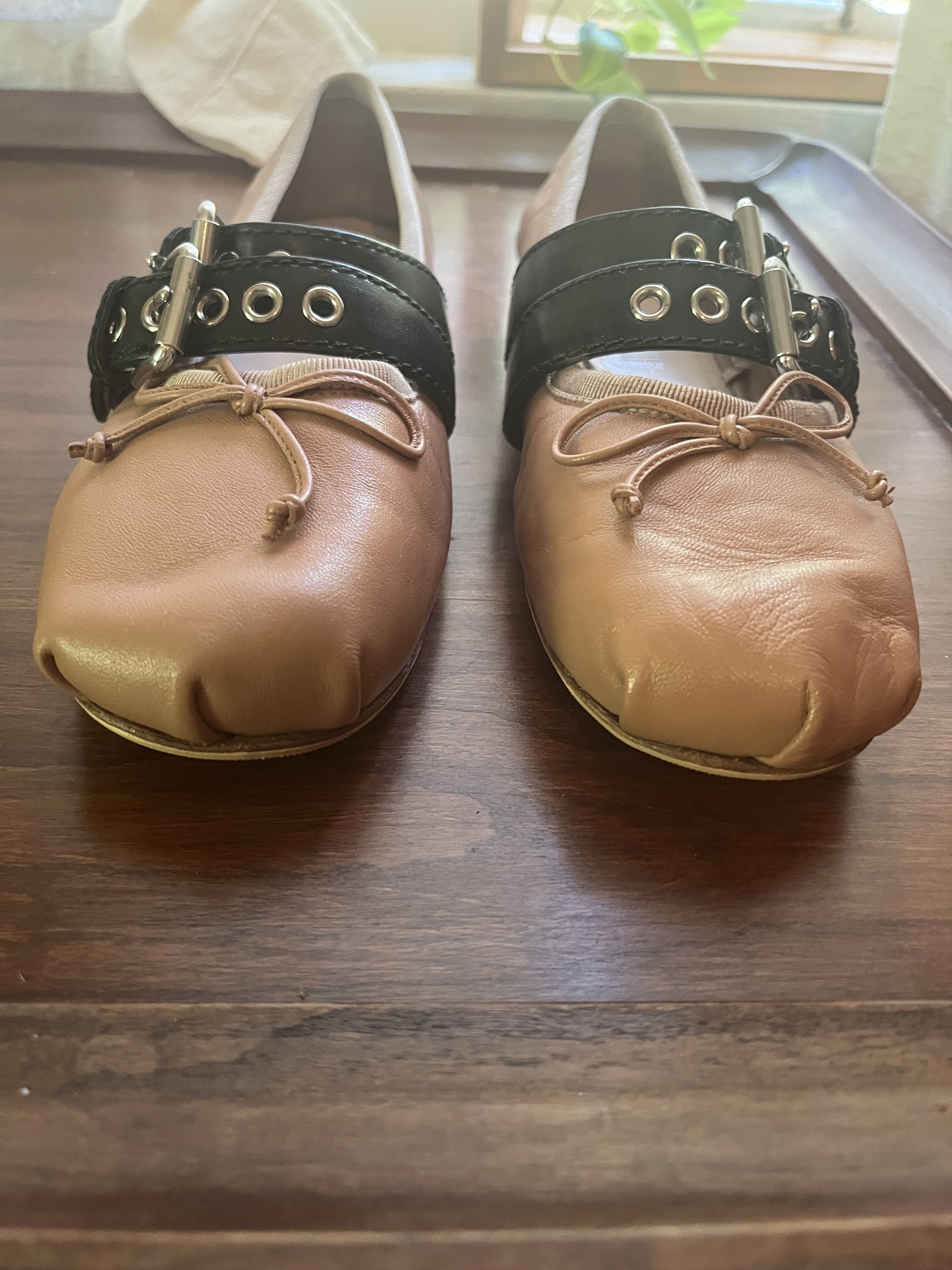 Miu Miu Miu Miu beige ballet flats size 37 excellent condition Size US 7 / IT 37 - 2 Thumbnail
