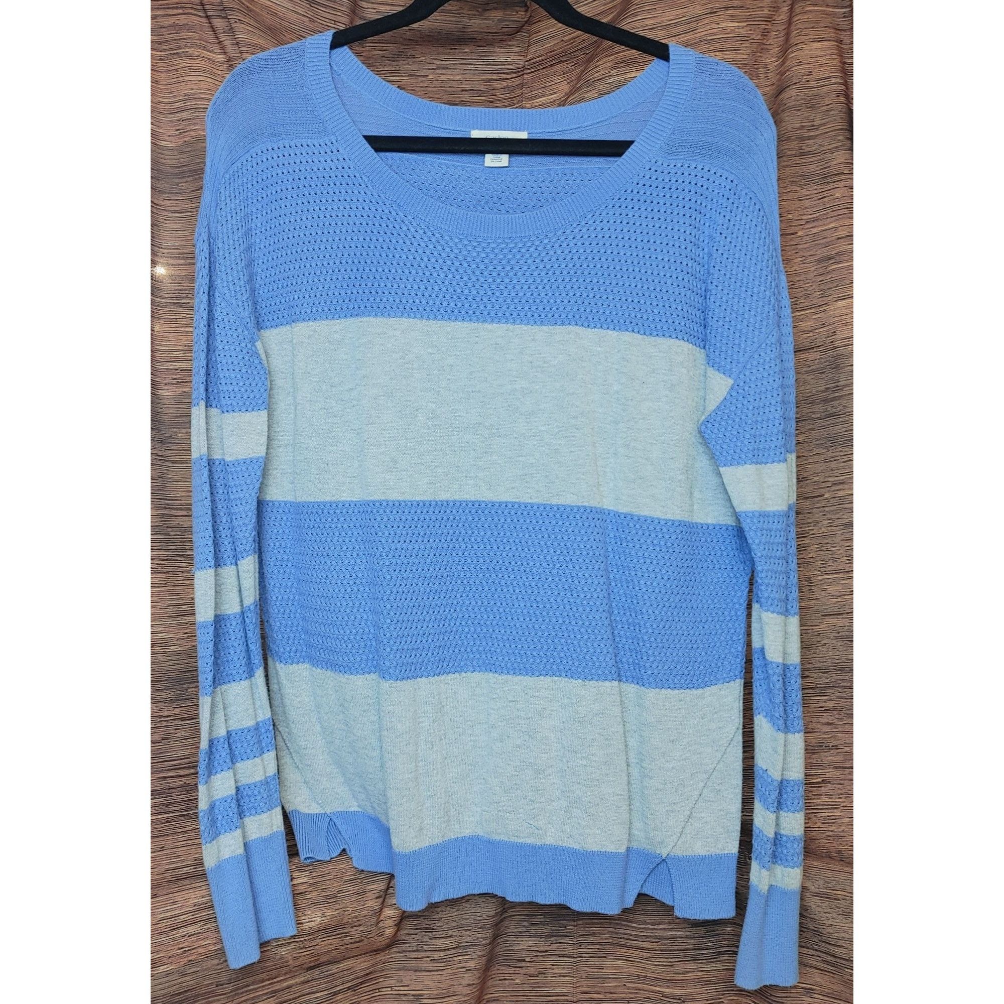 Other Caslon Women's Blue Long Sleeve Striped Sweater Top Size L Size L / US 10 / IT 46 - 1 Thumbnail