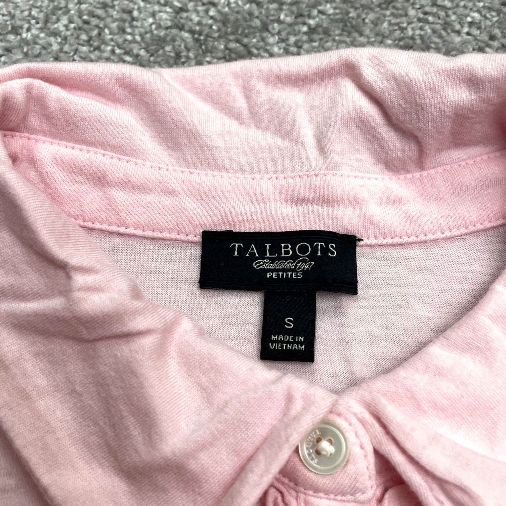 Talbots Talbots Petite Blouse Womens Small Pink Long Sleeve Button Up Casual Top Size S / US 4 / IT 40 - 7 Thumbnail