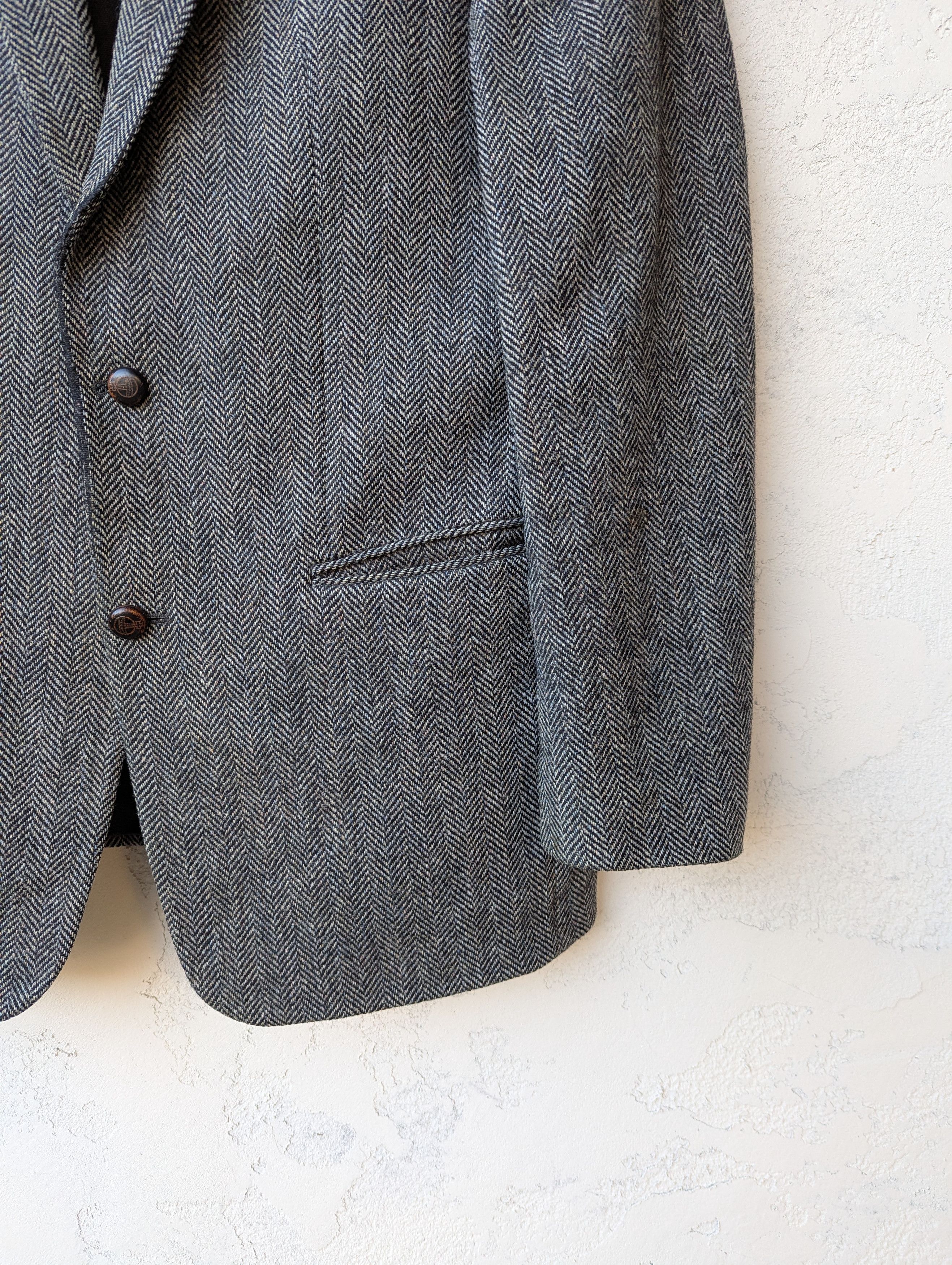 Harris Tweed Harris Tweed x Mario Barutti Vintage Blazer Pure Wool Gray Size 44L - 3 Thumbnail