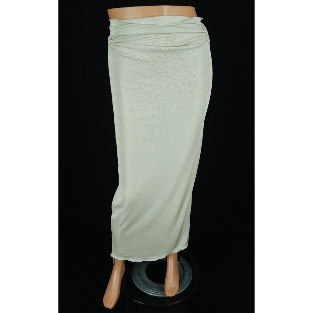 TYRELL Tyrell Stretch Jersey Maxi Skirt Size XL Green SSENSE Size 38" / US 16 / IT 52 - 1 Thumbnail