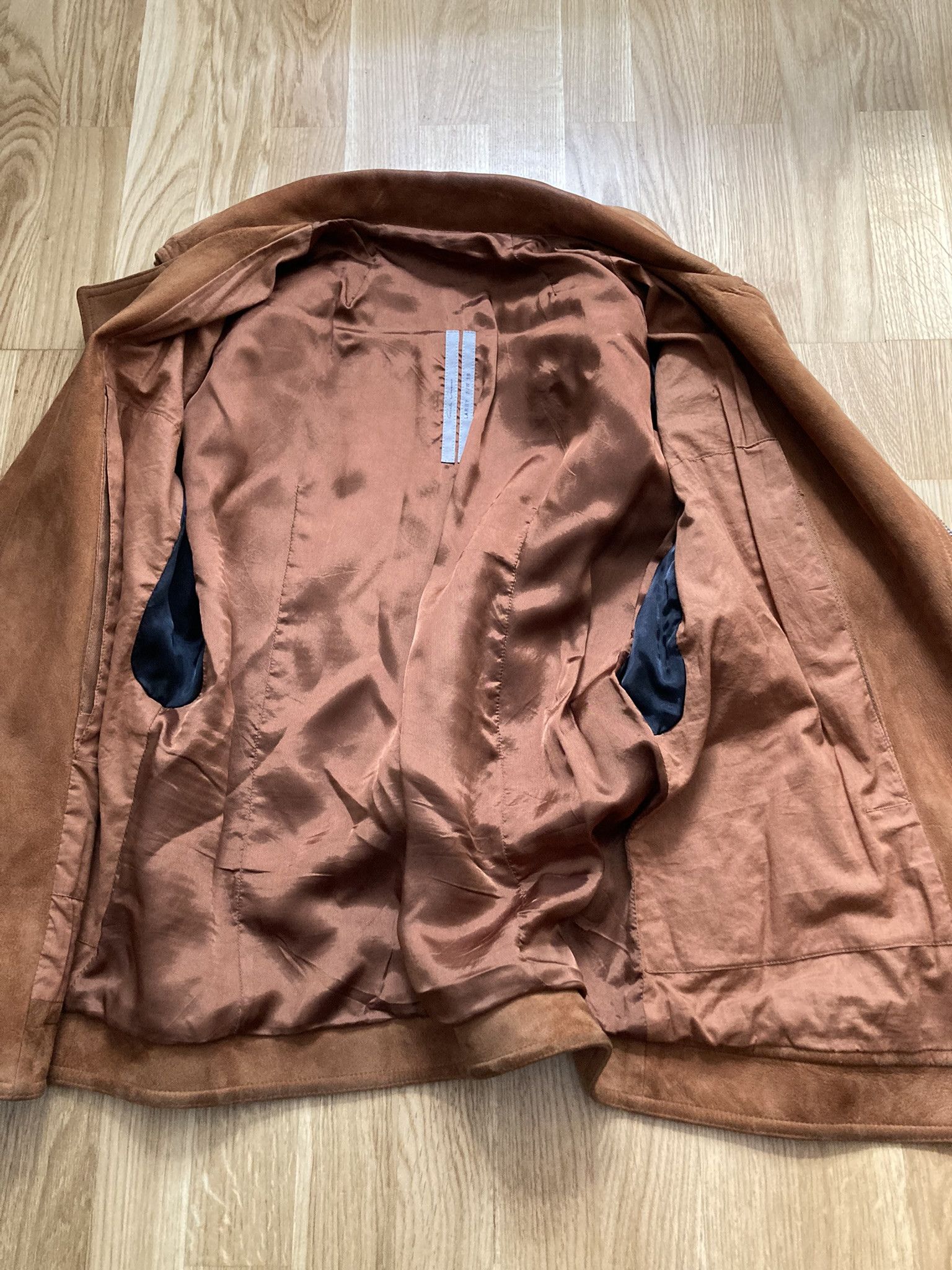 Rick Owens F/W 19 "LARRY" Chain Suede Leather Rotterdam Jacket Size US M / EU 48-50 / 2 - 15 Thumbnail