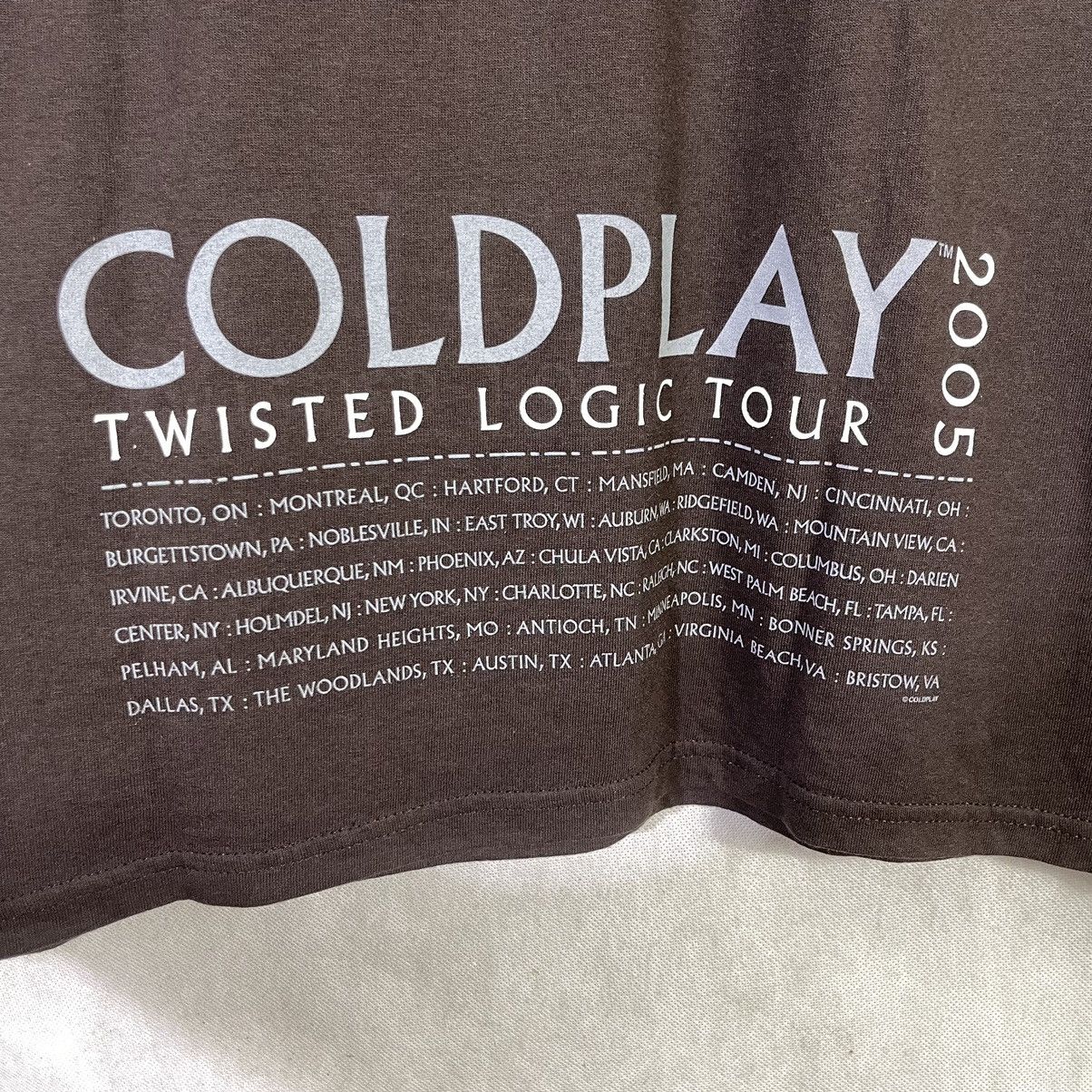 Band Tees × Vintage Coldplay Twisted Logic Tour 2005 Tshirt Size US M / EU 48-50 / 2 - 4 Thumbnail