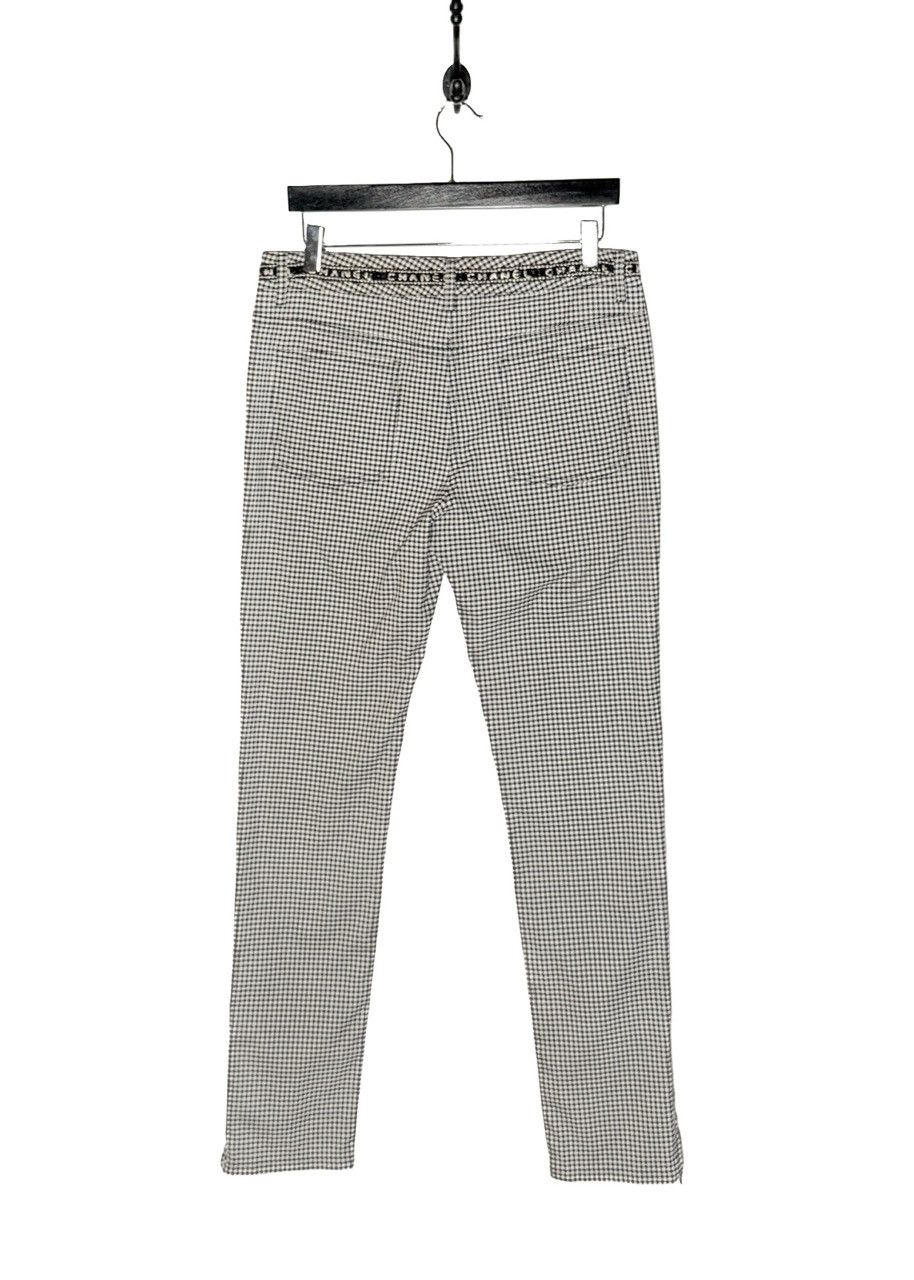Chanel Chanel SS16 Navy Blue White Gingham Logo Waist Crop Trousers Size 28" / US 6 / IT 42 - 7 Thumbnail