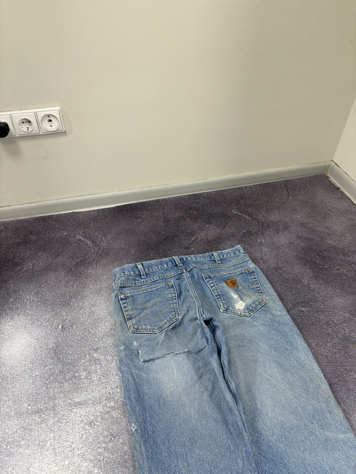 Carhartt Vintage Carhartt Relaxed Fit Faded Blue Work Denim Jeans Size US 34 / EU 50 - 5 Thumbnail