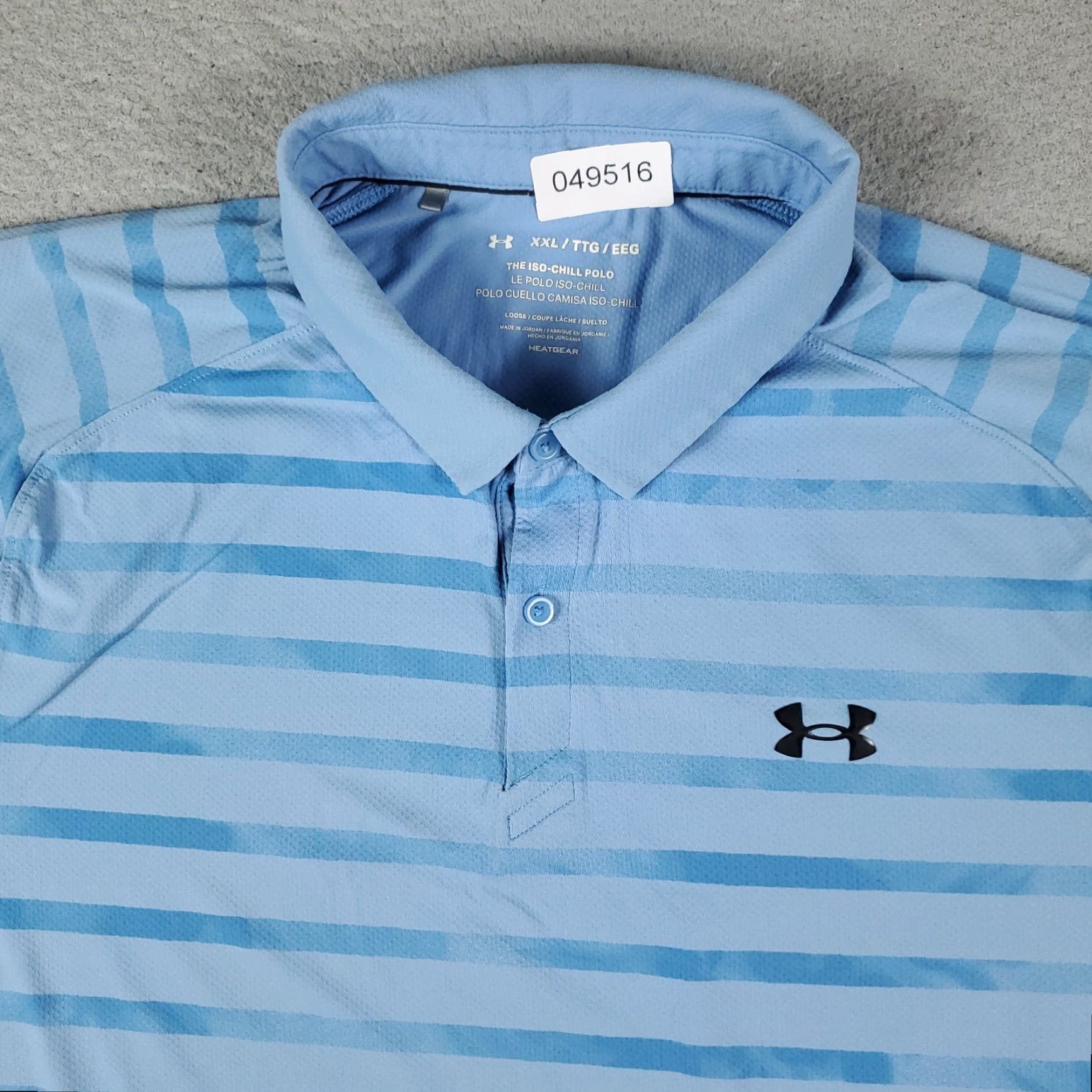 Under Armour Under Armour Polo Shirt Mens 2XL Blue Striped Casual Golf Casual Short Sleeve Polo Shirt 2XL Size US XXL / EU 58 / 5 - 2 Thumbnail