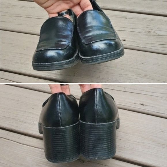 Vintage Vintage 90s y2k Bratz Black Vegan Leather Platform Oxfords Size US 8 / IT 38 - 6 Thumbnail