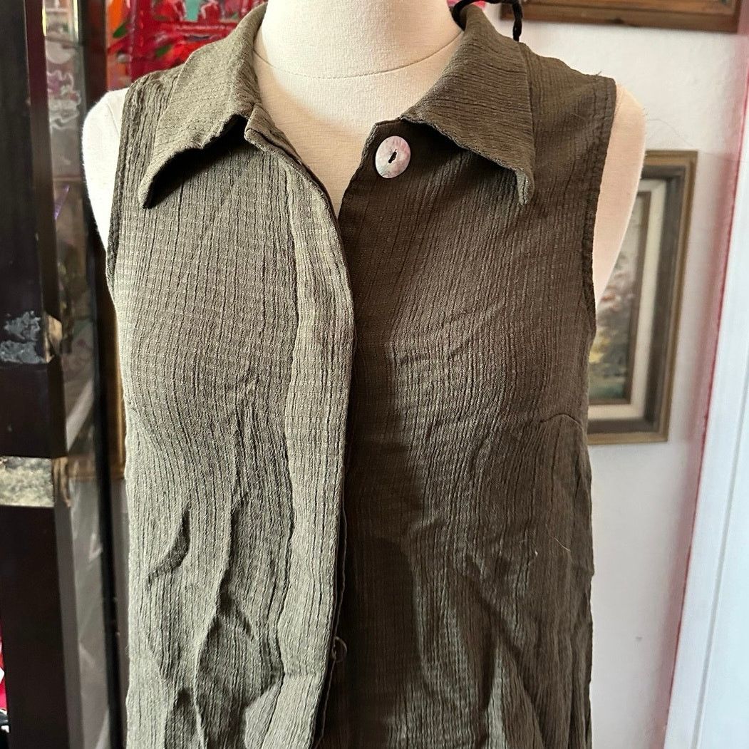 Other isb nc green button up tank top Size XL / US 12-14 / IT 48-50 - 2 Thumbnail