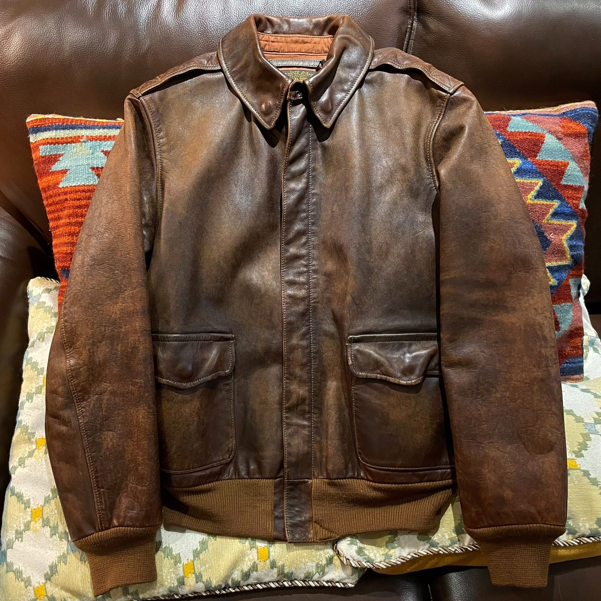 RRL Ralph Lauren RRL A2 Flight Leather Jacket - dmc | Grailed