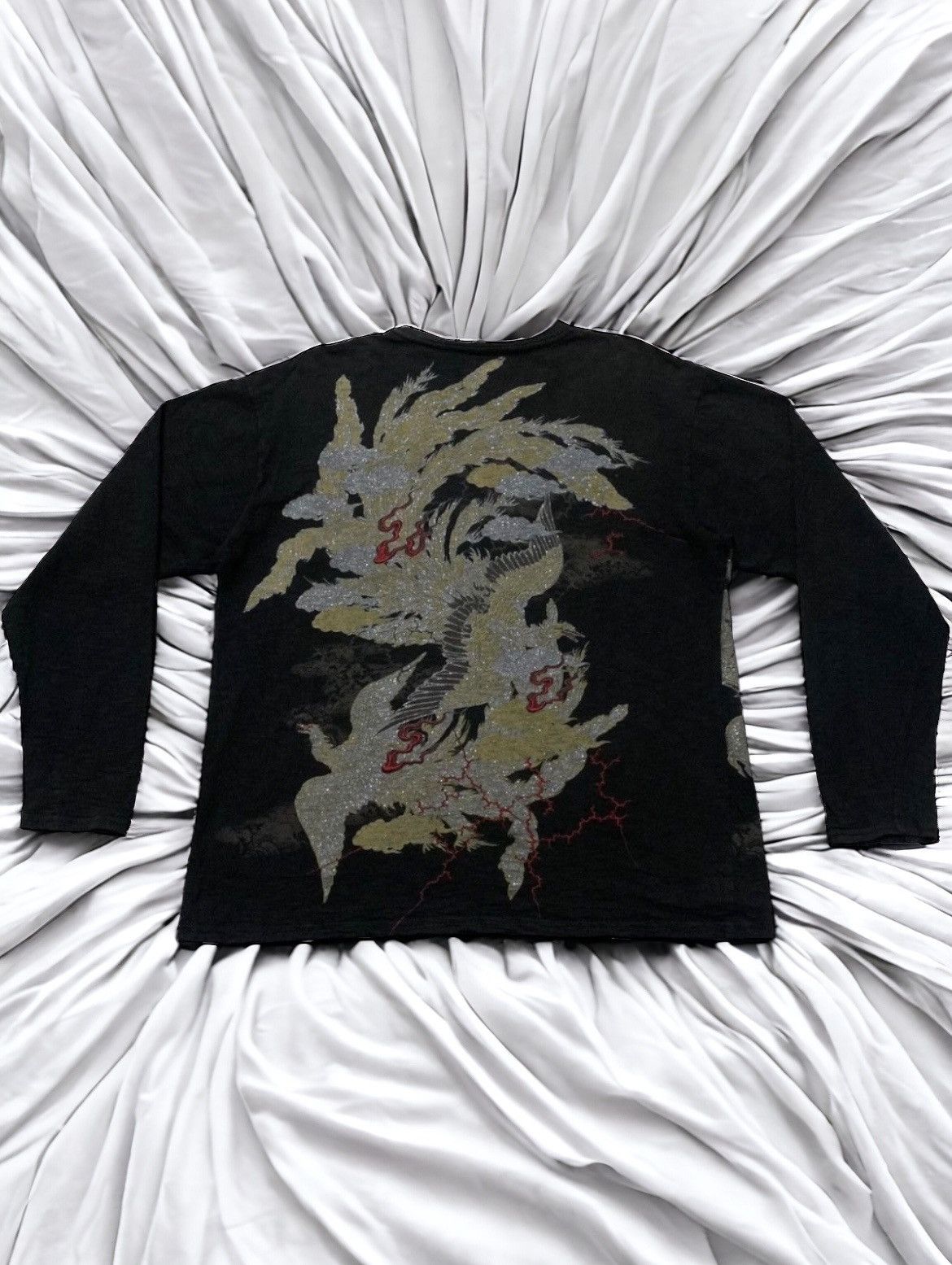 Hysteric Glamour KARAKURI Japan Yakuza Embroidered Glitter L/S Tshirt Size US L / EU 52-54 / 3 - 2 Thumbnail
