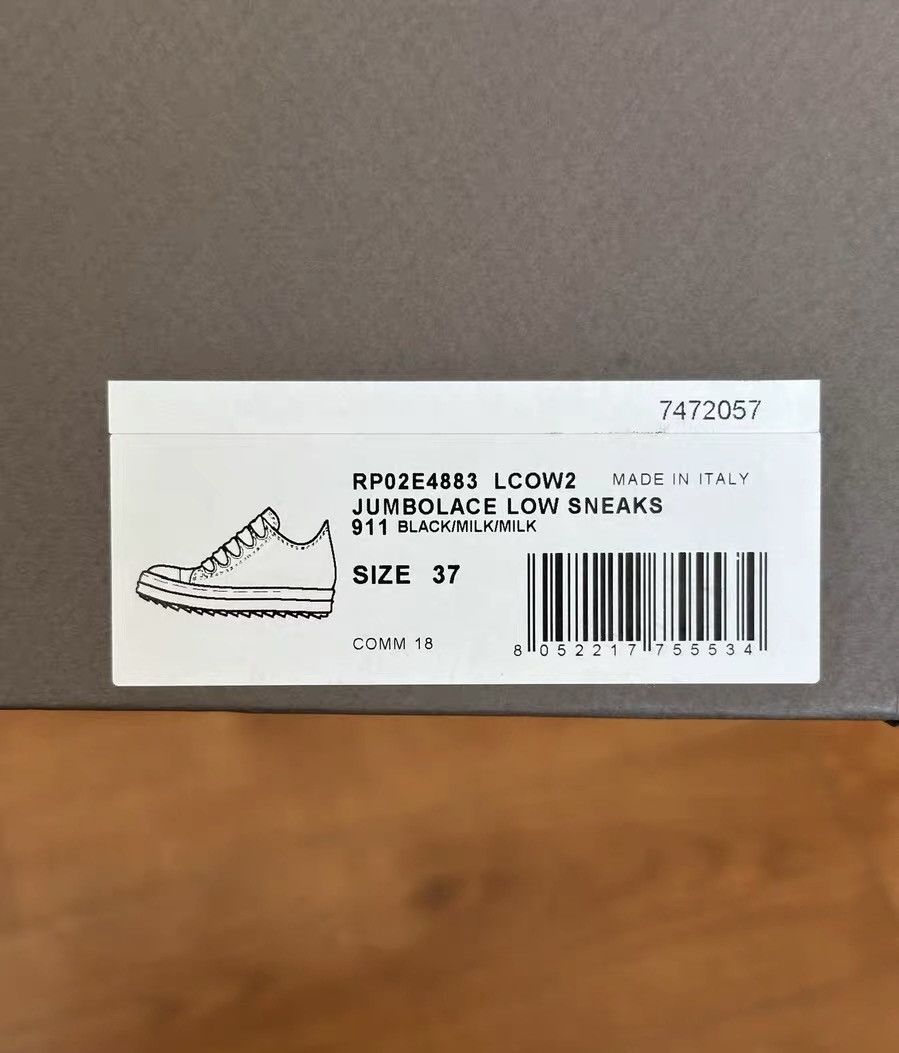Rick Owens Rick Owens 25SS Leather High-Top Sneakers with Thick Laces Size US 7 / IT 37 - 8 Thumbnail