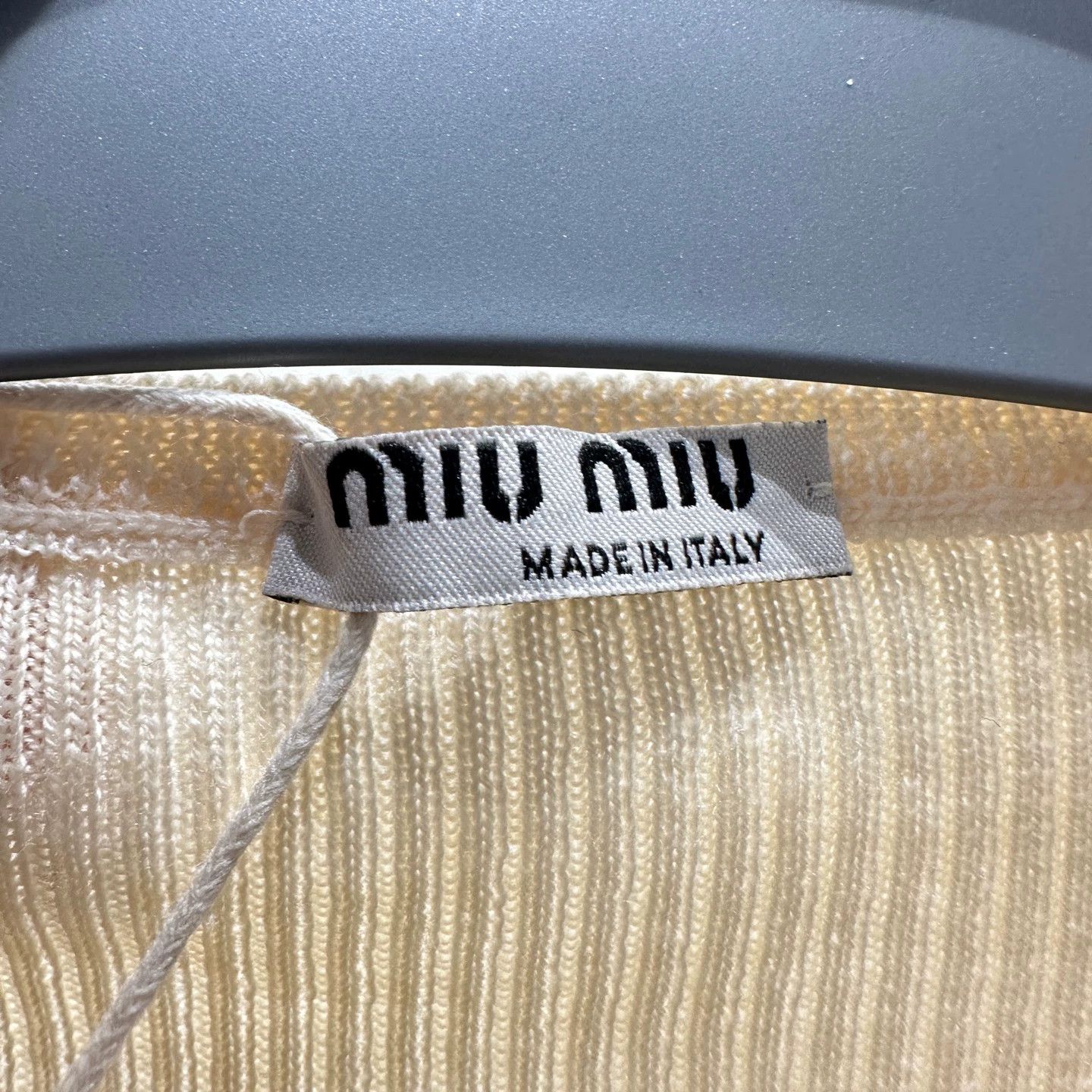 Miu Miu MIU MIU striped half zip knit short sleeve 40 wool Size S / US 4 / IT 40 - 3 Thumbnail