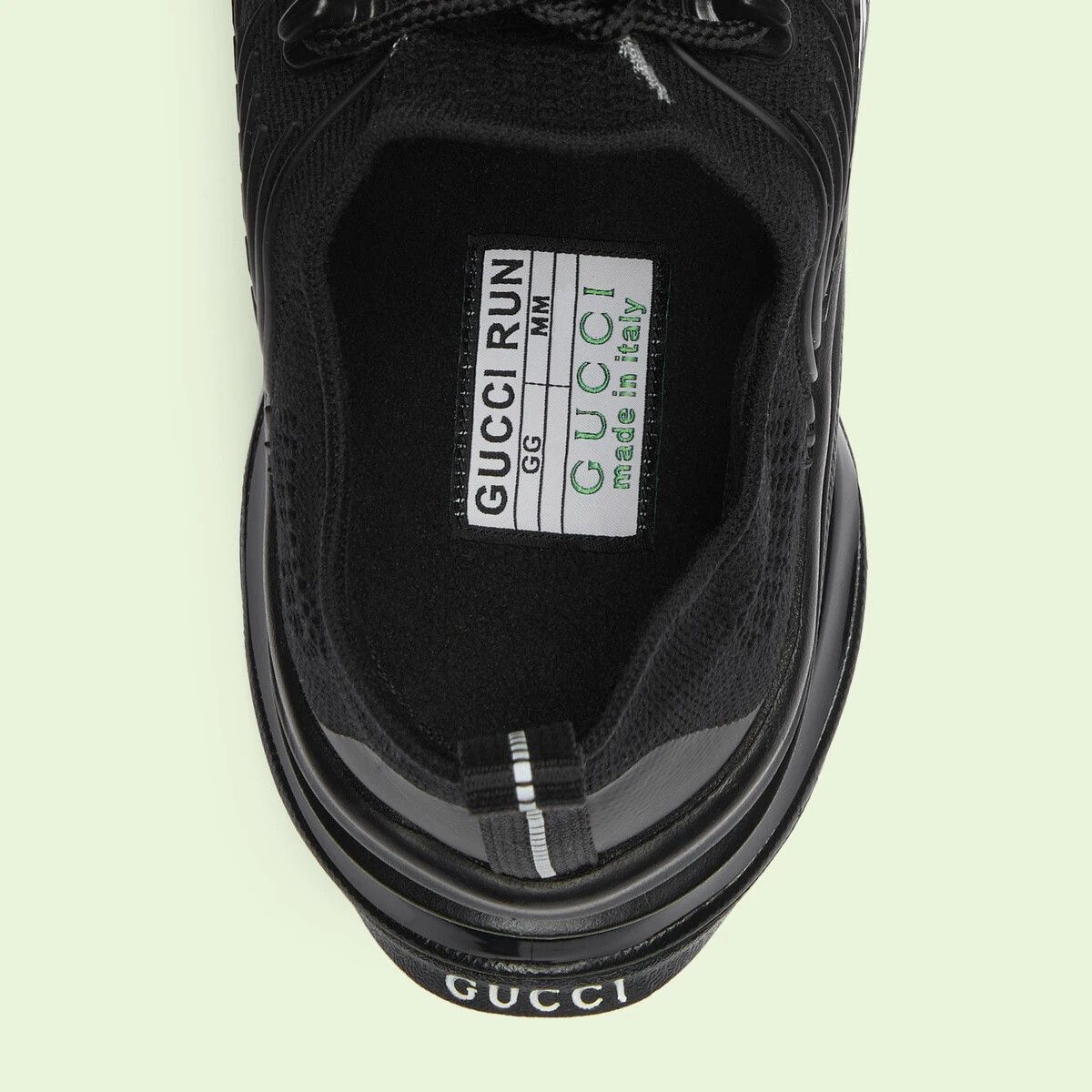 Gucci o1s1wg110125 Run Sneakers in Black Size US 15 / EU 48 - 3 Thumbnail