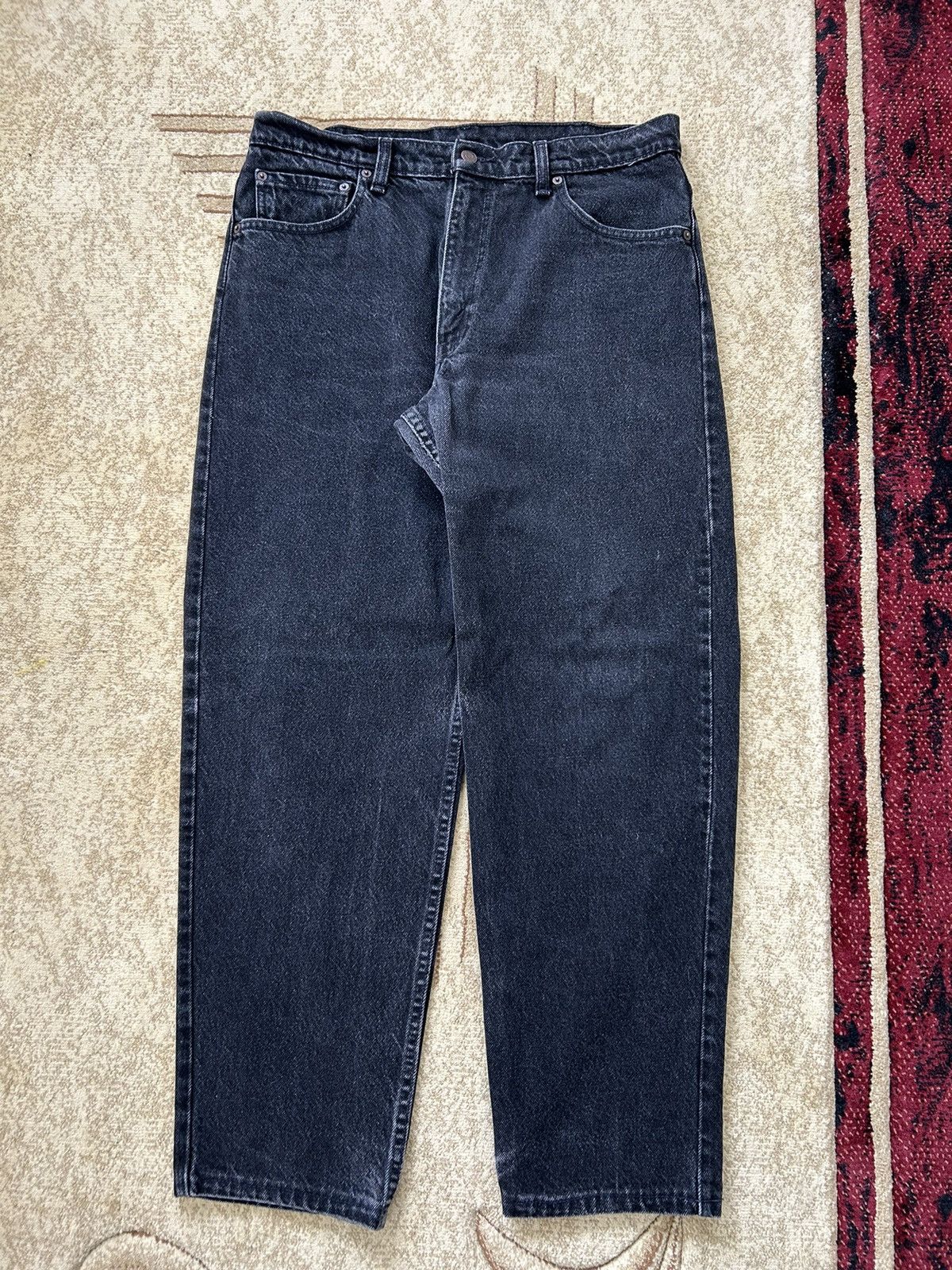 Levi's × Vintage Vintage 90s Levis 550’s Faded Black Denim Jeans Size US 33 - 5 Thumbnail