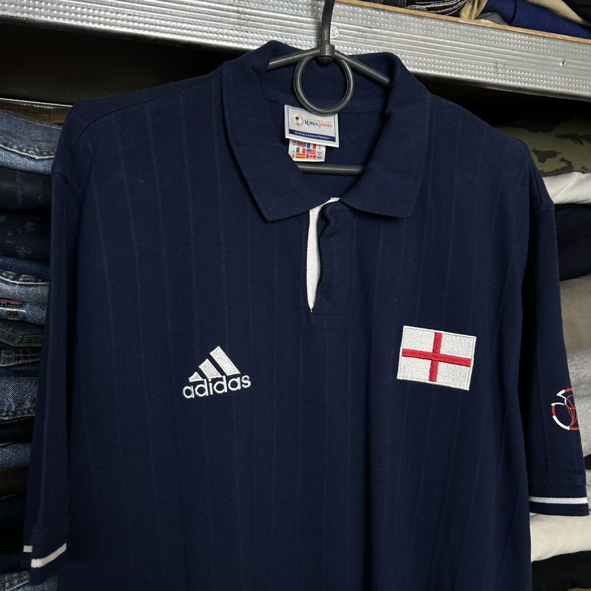 Adidas Vintage Adidas FC England Korea World cup 2002 soccer polo Size US M / EU 48-50 / 2 - 2 Thumbnail