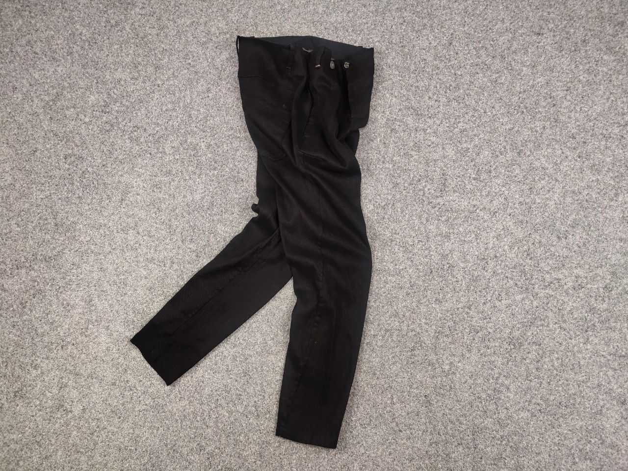 Designer Transit Par Such design Black Cotton Wool Ankle Pants Size 26" / US 2 / IT 38 - 2 Thumbnail