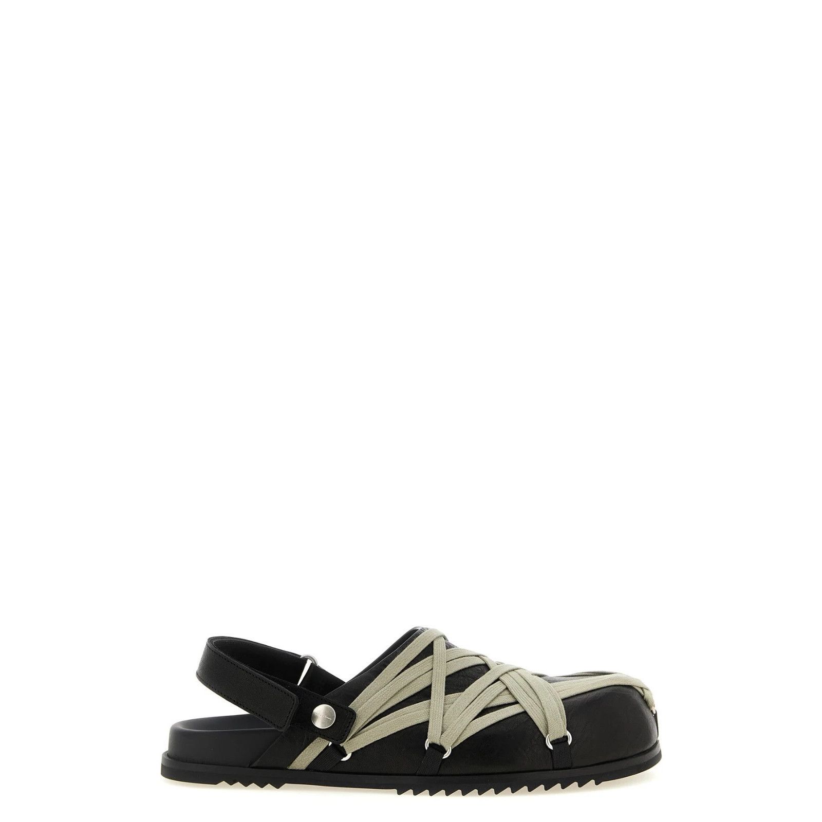 RICK OWENS Temple Megalace Mule Granola Black Sabots New & A