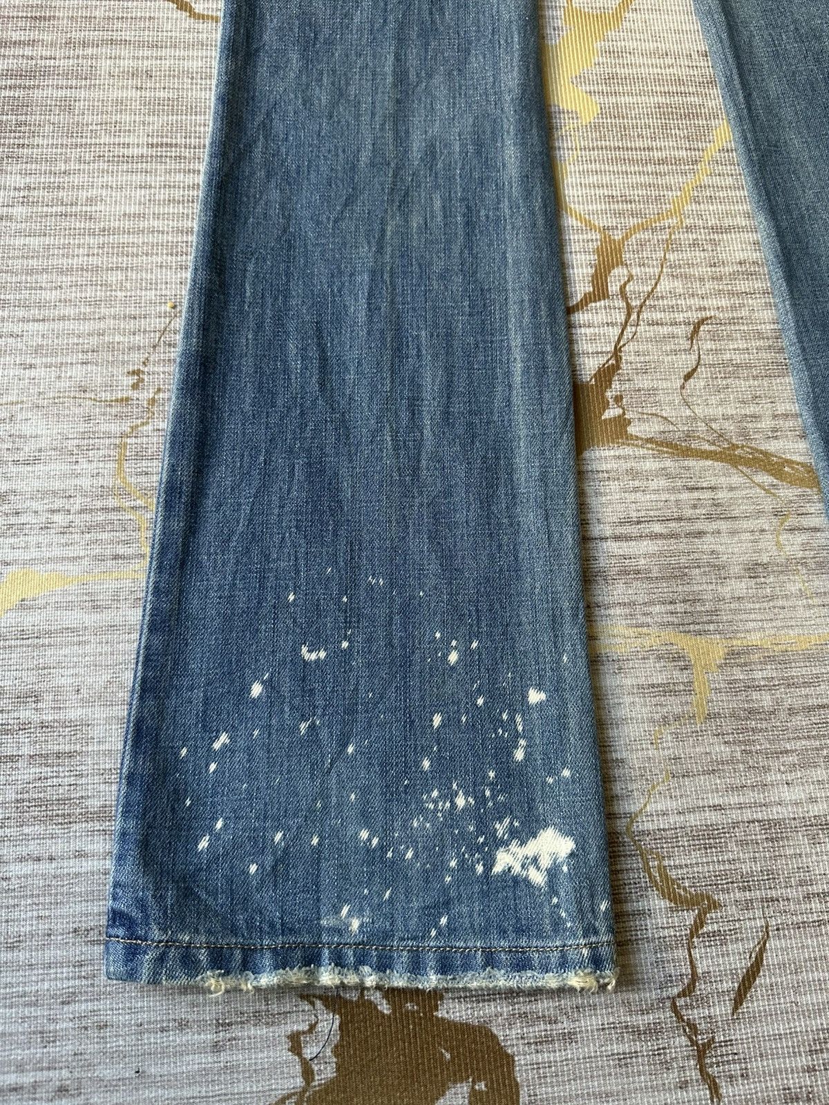 Joe's FLARE Joe’s Distressed Faded Blue Boot Jeans Size 28" / US 6 / IT 42 - 15 Thumbnail