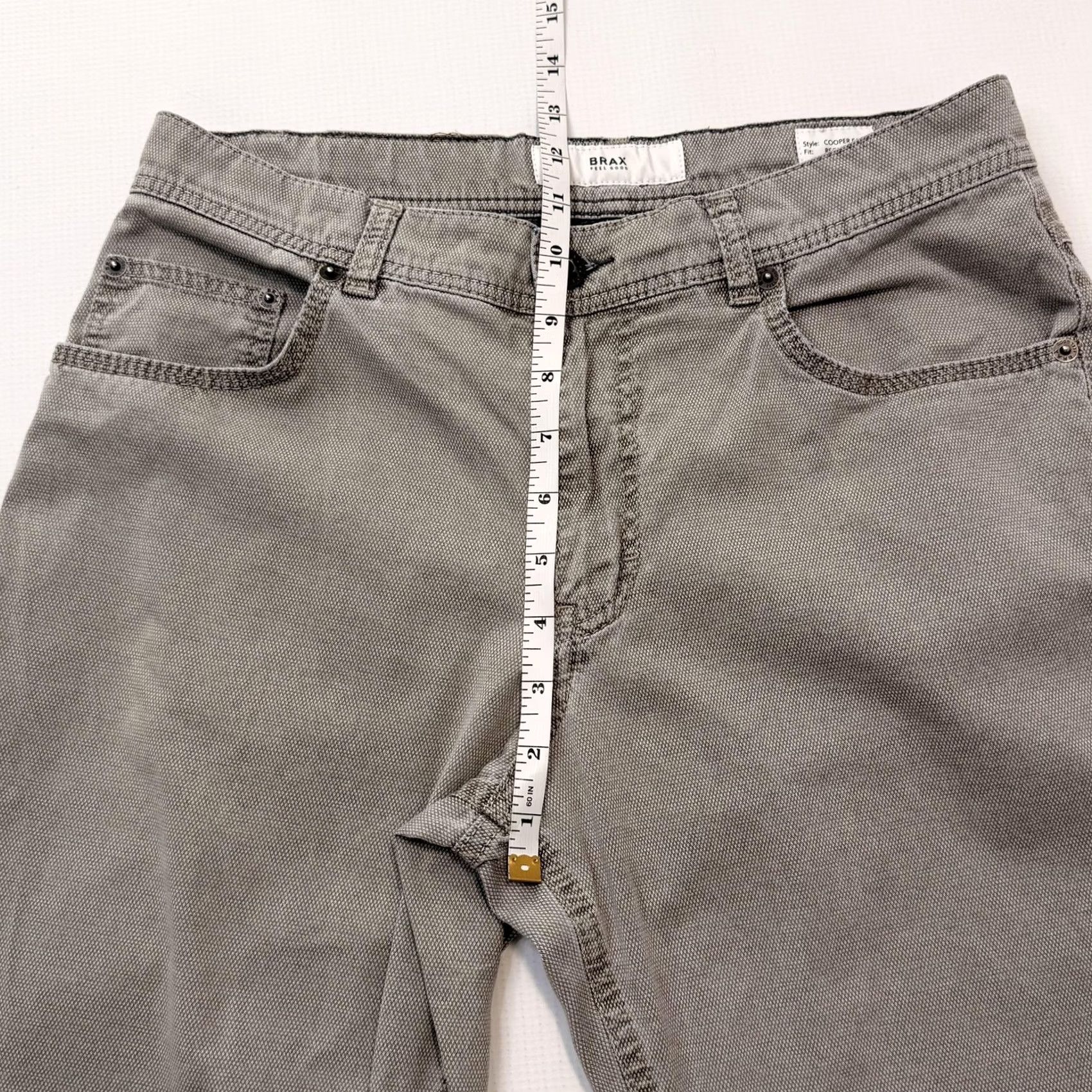 BRAX Brax Cooper Fancy Jeans Mens 30x32 Gray Regular Fit Straight Stretch Denim Size US 30 / EU 46 - 5 Thumbnail