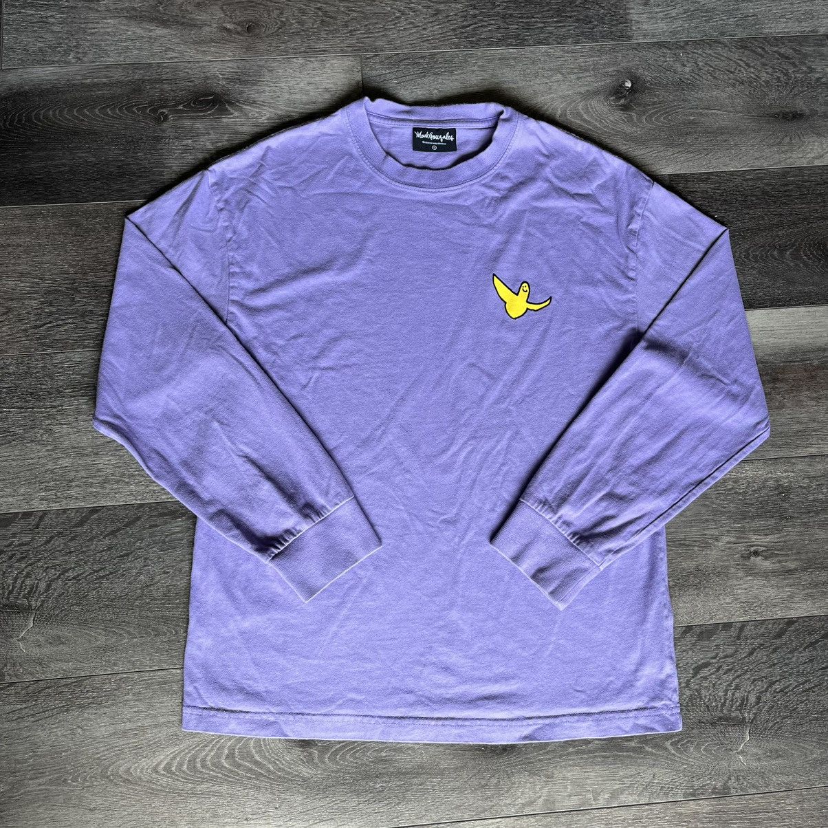 Vintage Mark Gonzales Skateboarding Lavender Logo Longsleeve T Shirt Size US S / EU 44-46 / 1 - 2 Thumbnail