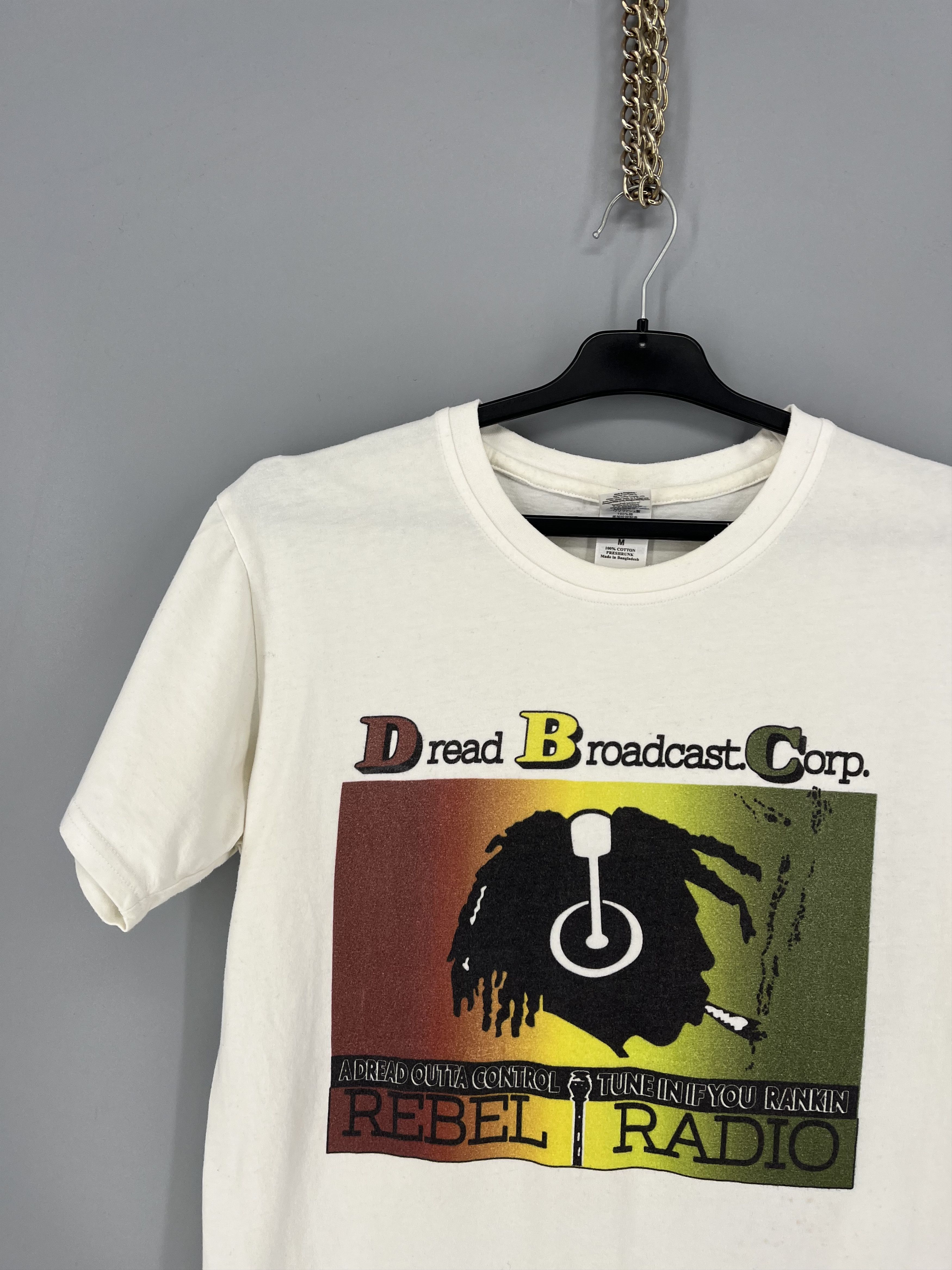 Vintage Vintage 80s Dread Broadcasting Corp Rebel Radio T-Shirt Size US M / EU 48-50 / 2 - 4 Thumbnail