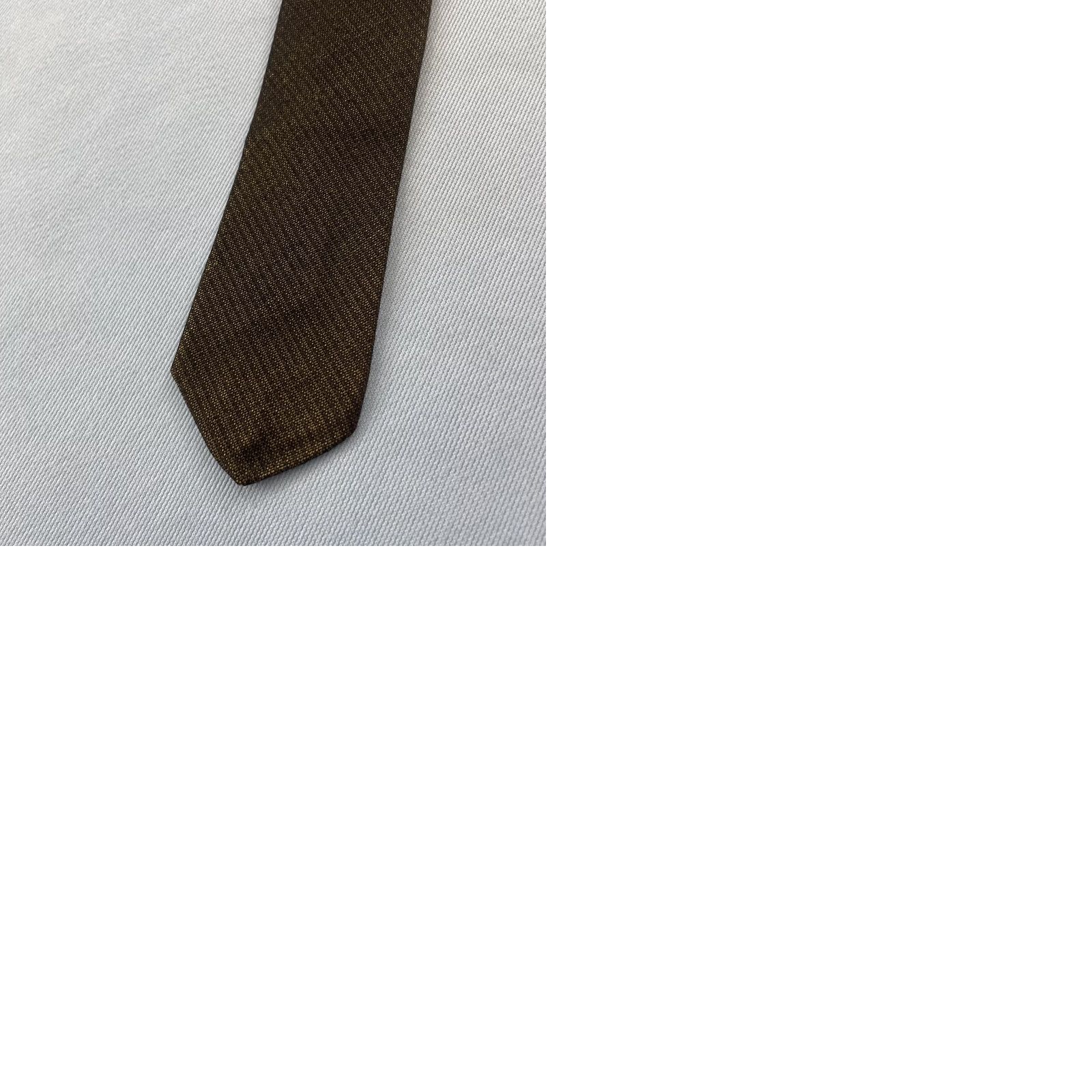 MCM VTG Julliard Skinny Tie MCM Woven Silk Slim Necktie Dark Gray Green 1.6x55 Charcoal Green, Vintage, Designer, Mens, One Size, Silk, Necktie Size ONE SIZE - 10 Thumbnail
