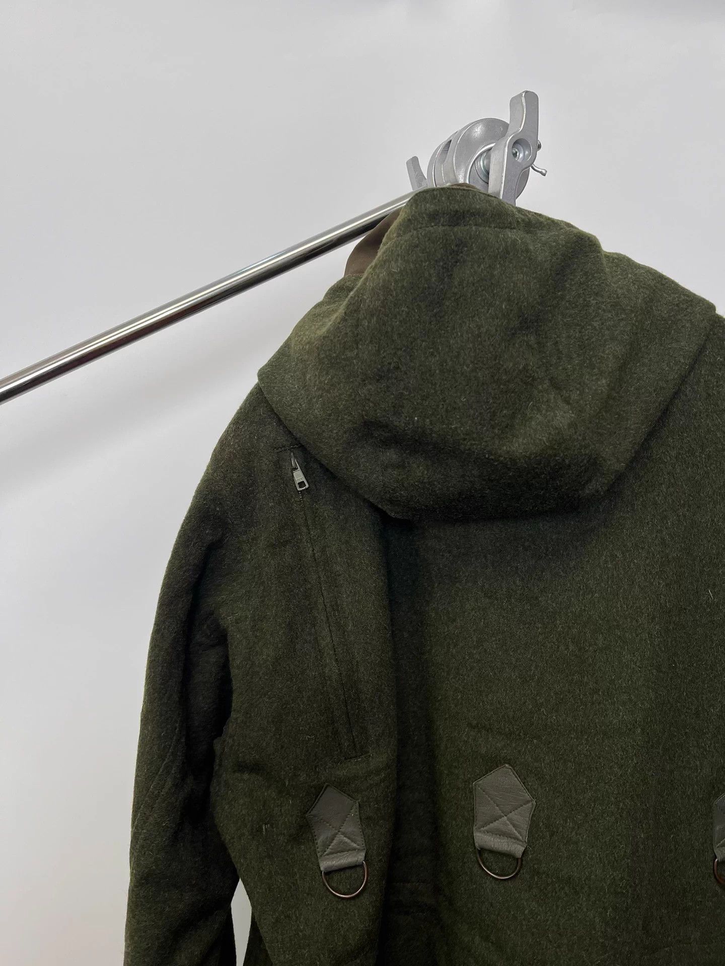 Vintage Vintage Dark Green High Collar Removable Wool Coat Size US S / EU 44-46 / 1 - 7 Thumbnail