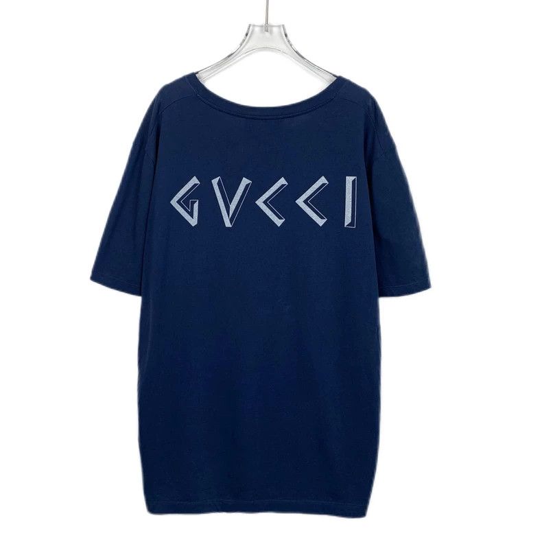Gucci Gucci Dark blue pattern printed cotton round-neck short-sle Size US XL / EU 56 / 4 - 2 Thumbnail