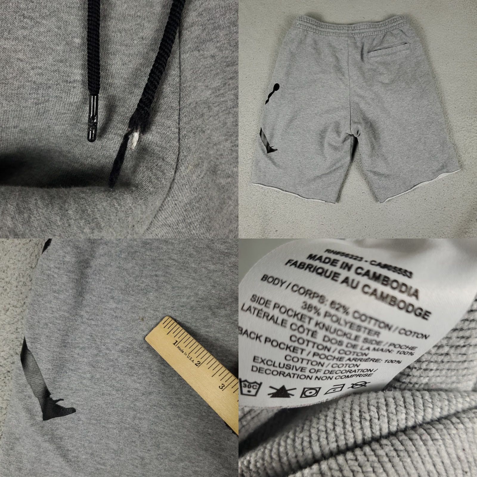 Jordan Brand Jordan Shorts Mens Small Gray Jumpman Running Training Sweat Shorts Size US 29 - 8 Thumbnail
