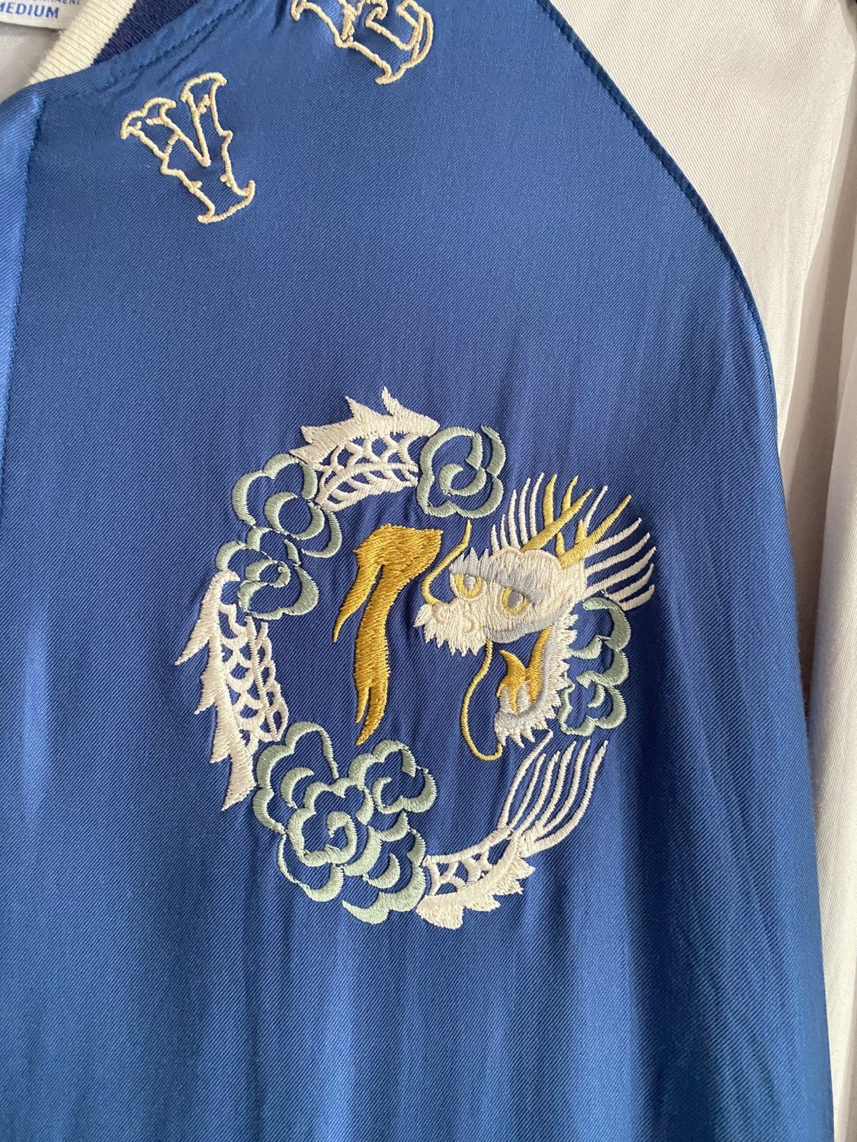 Japanese Brand Rare Vintage Sukajan Souvenir Jacket Blue / Silver Size US M / EU 48-50 / 2 - 12 Thumbnail