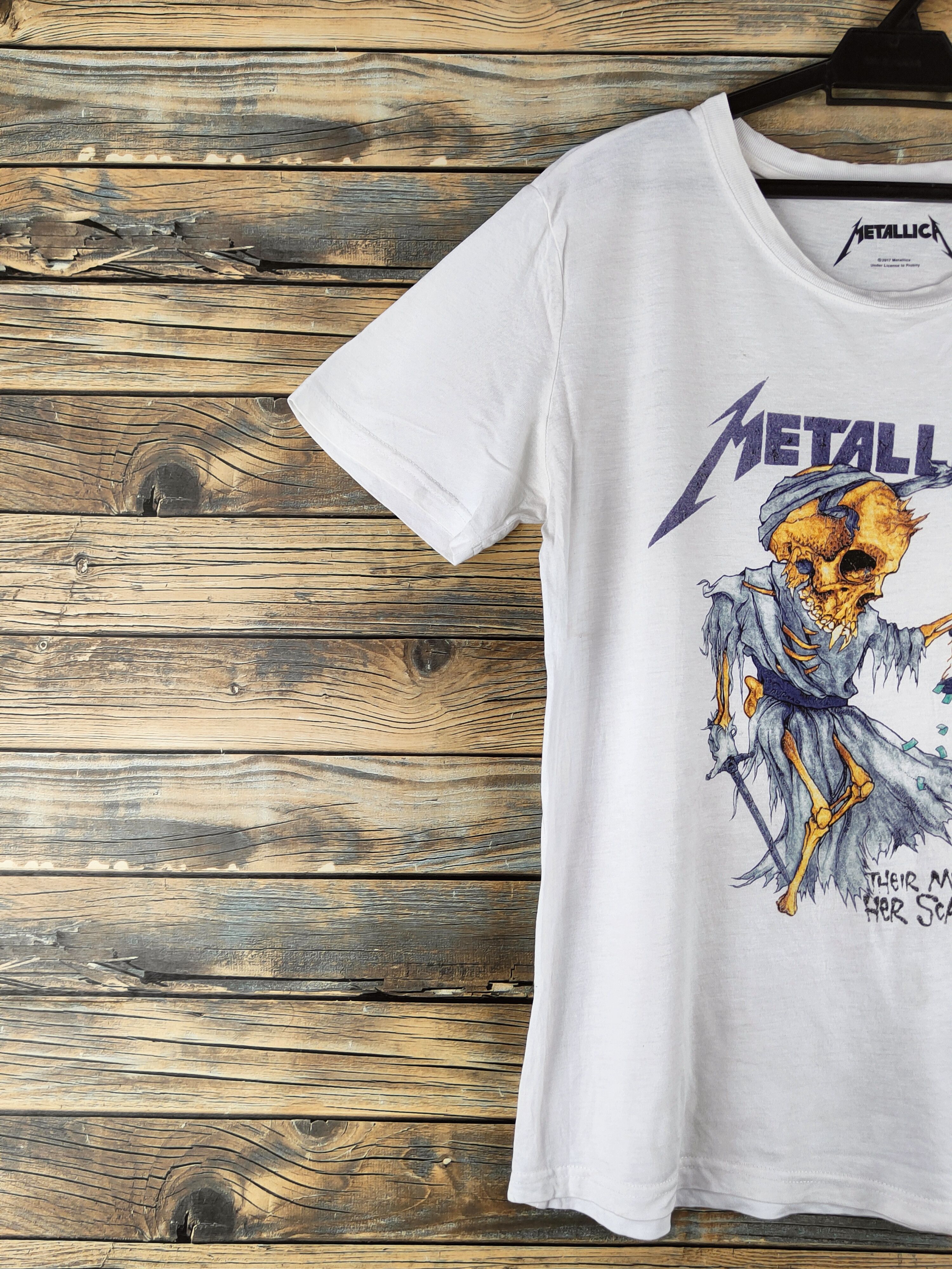 Metallica Metallica White Short Sleeve T-shirts #S2874 Size US L / EU 52-54 / 3 - 4 Thumbnail