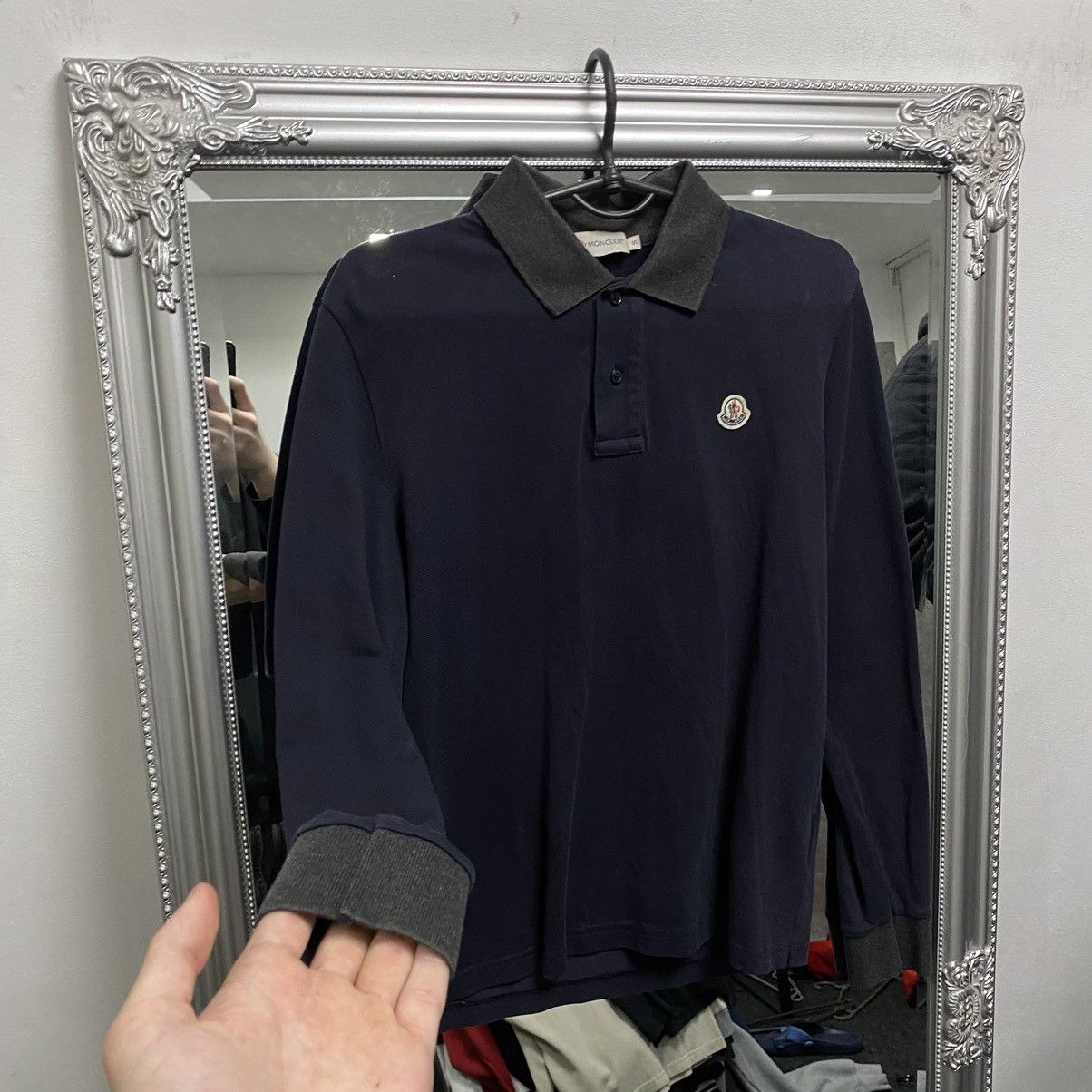 Moncler Moncler Long Sleeve Polo Shirt Size US S / EU 44-46 / 1 - 4 Thumbnail
