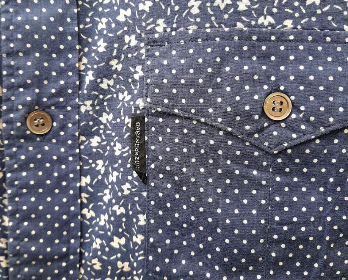 Issey Miyake 2000s Cabane de Zucca Polkadot Pattern Indigo Shirt Size US M / EU 48-50 / 2 - 4 Thumbnail