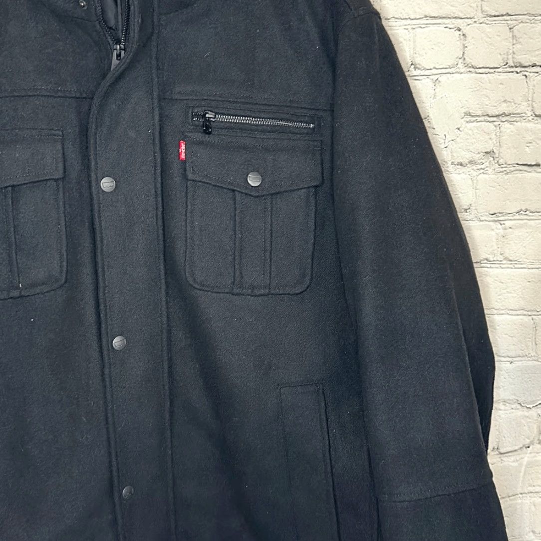 Levi's VINTAGE Levi’s Jacket Men Black Cotton Twill Quilted Insulated Liner Military Style 2XL Chest 24” Size US XXL / EU 58 / 5 - 2 Thumbnail