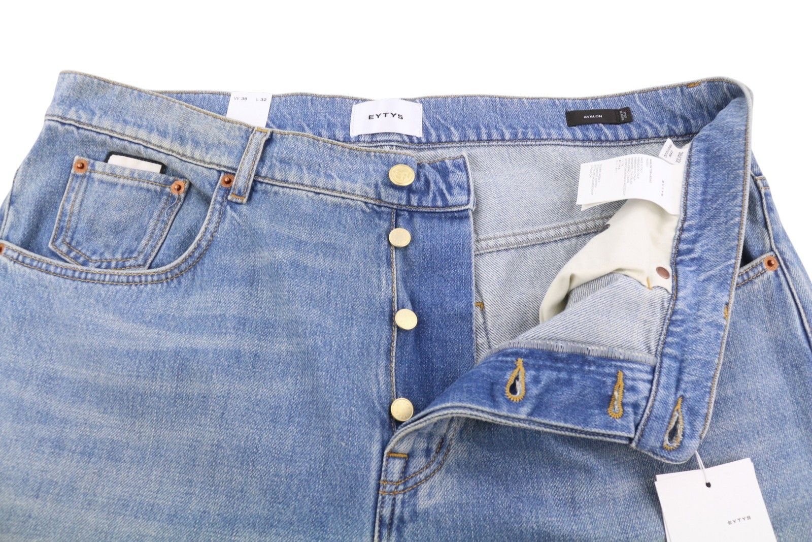 Eytys AVALON TORN INDIGO BOOTCUT W36/L32 RRP370 88895 Size US 36 / EU 52 - 6 Thumbnail