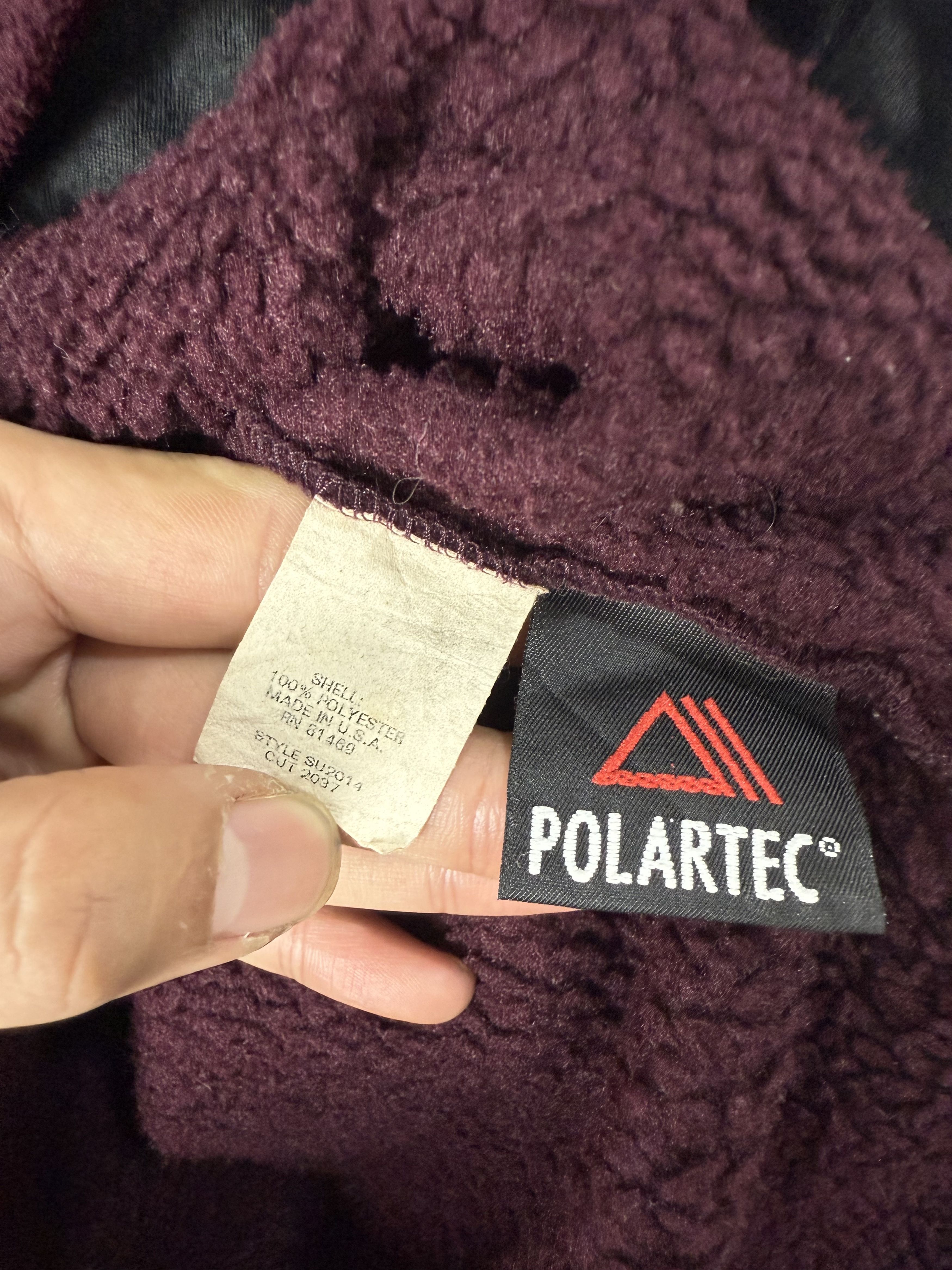 Supreme Vintage 2000 Supreme Polartec Fleece Zip Up Jacket Burgundy Size US M / EU 48-50 / 2 - 11 Thumbnail
