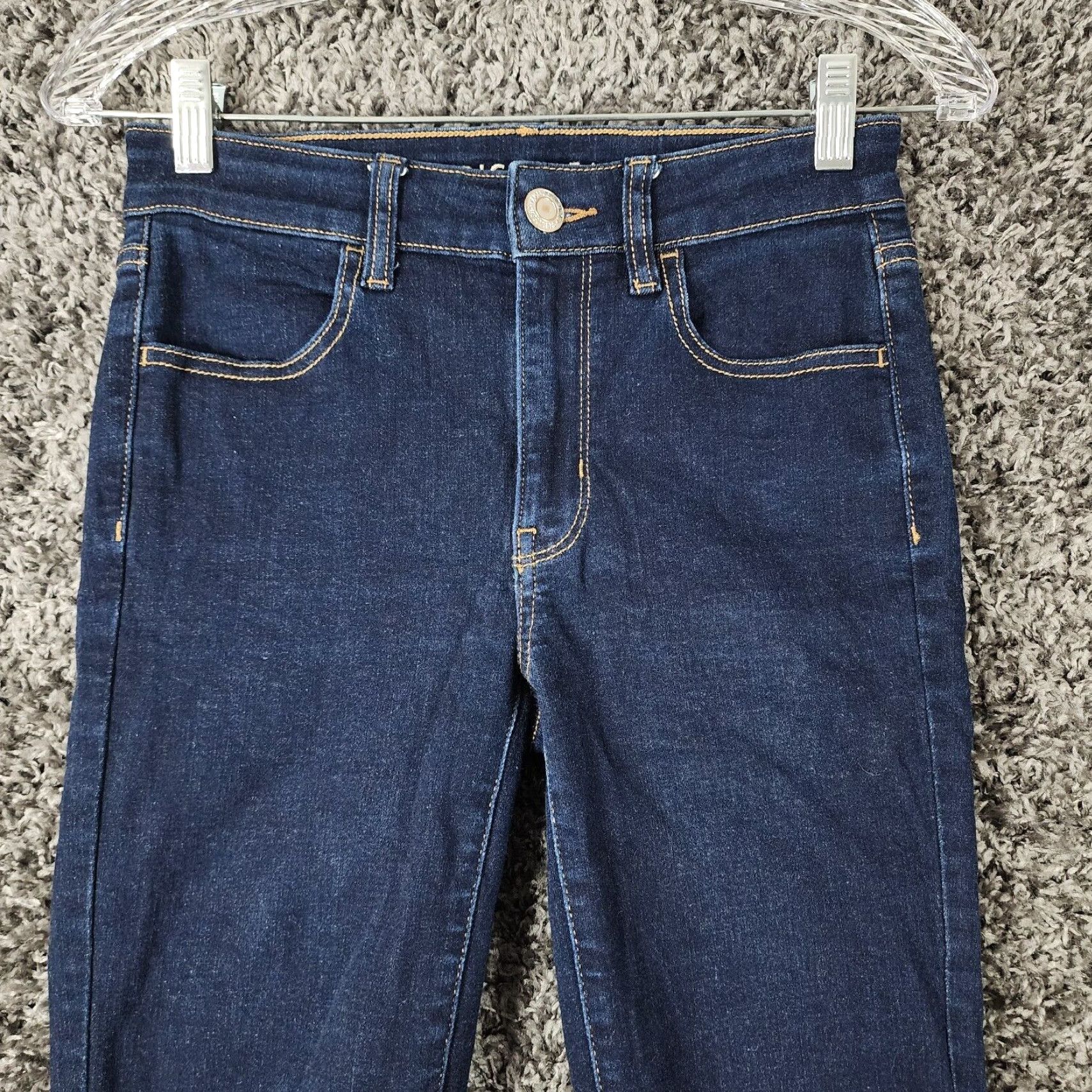 American Eagle Outfitters AMERICAN EAGLE Womens Dark Wash High Rise Jeggings Size 2 Blue Size 26" / US 2 / IT 38 - 2 Thumbnail