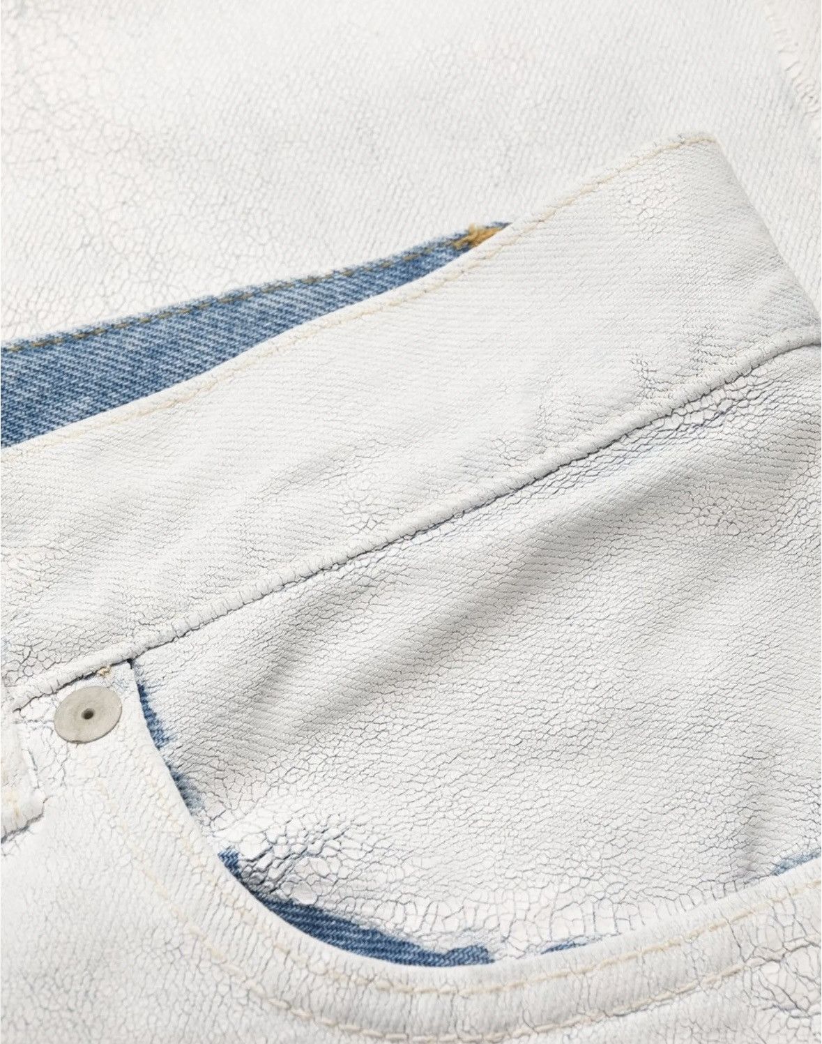 Maison Margiela Maison Margiela White Painted Jeans Size US 31 - 12 Thumbnail