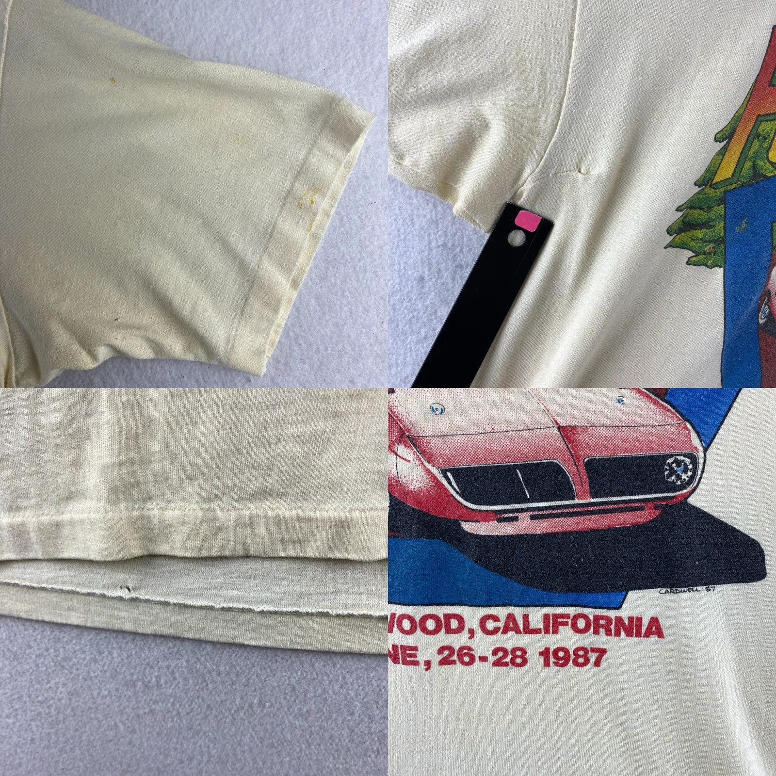 Hanes VINTAGE Hanes Shirt Mens XL Beige 1987 Plymouth Road Runner Superbird Mopar Cars Hot Rods Mens Size US XL / EU 56 / 4 - 8 Thumbnail