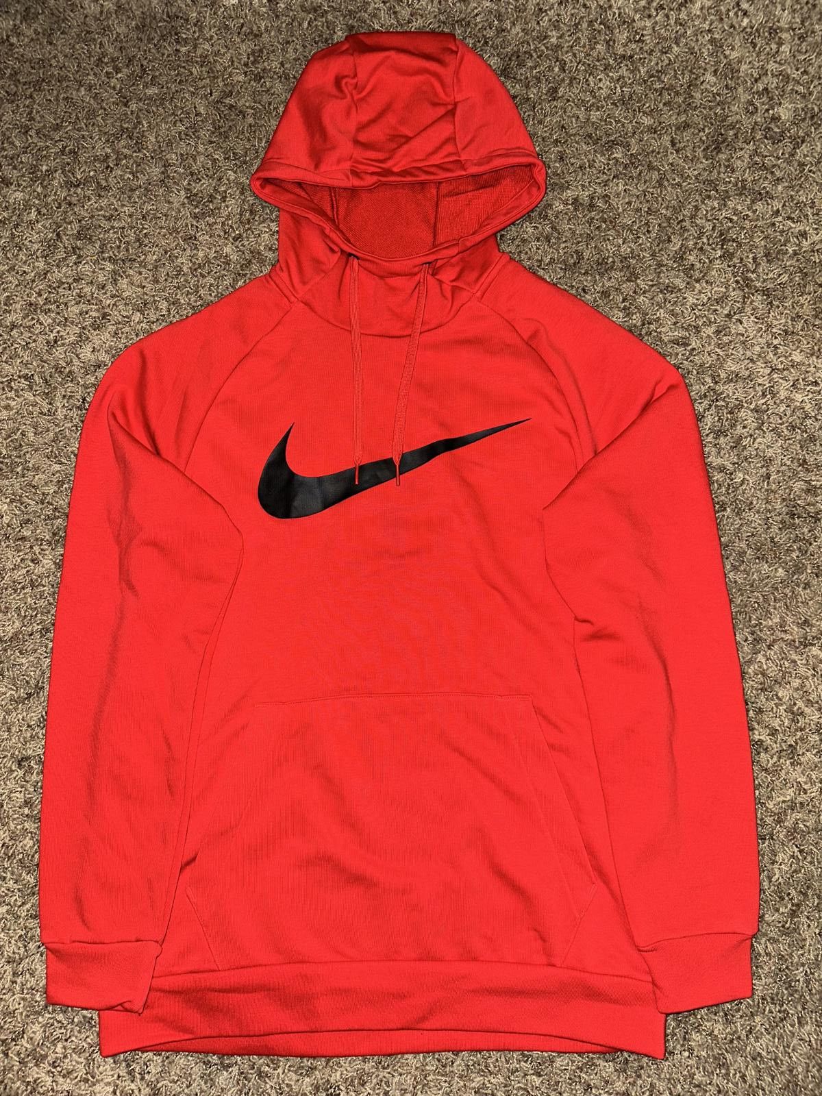 Nike Dri-FIT Pullover Training Red Hoodie