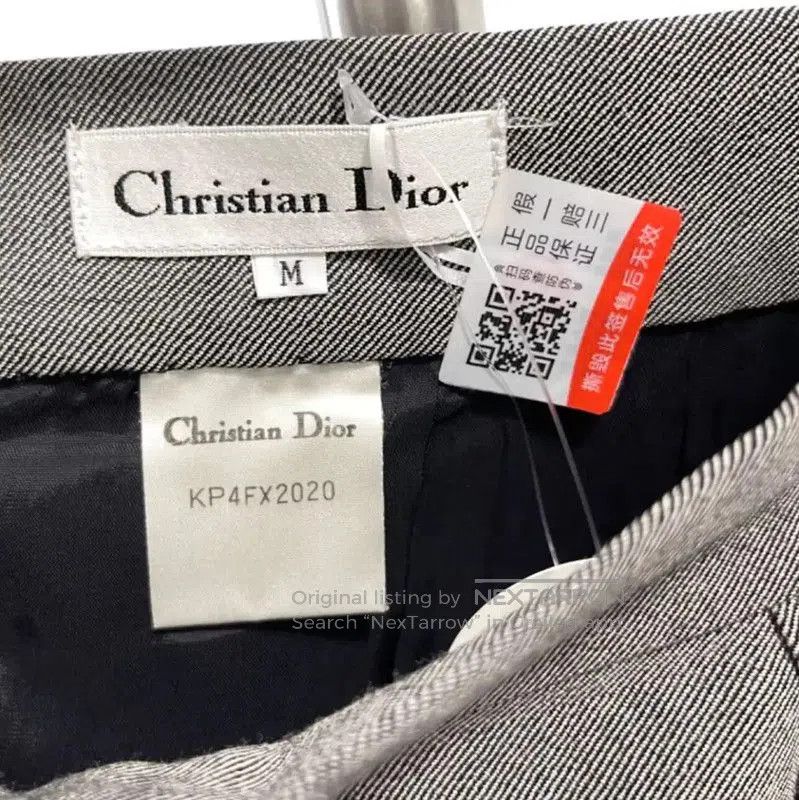 Dior Dior Gray Wool Midi Skirt for Women . Size 23" - 6 Thumbnail