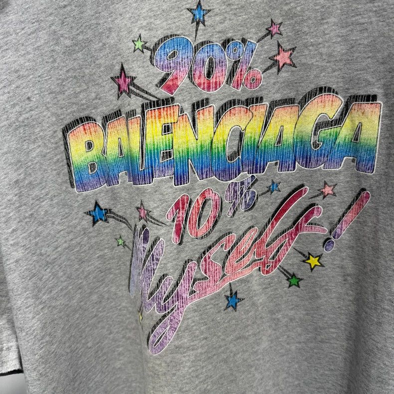 Balenciaga Balenciaga Splattered Cartoon Logo Printed Short Sleeve + Size US L / EU 52-54 / 3 - 4 Thumbnail