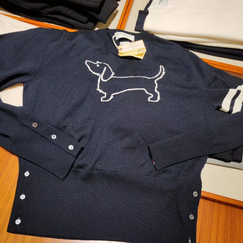 Thom Browne Dachshund Crewneck Knit Sweater - dmc