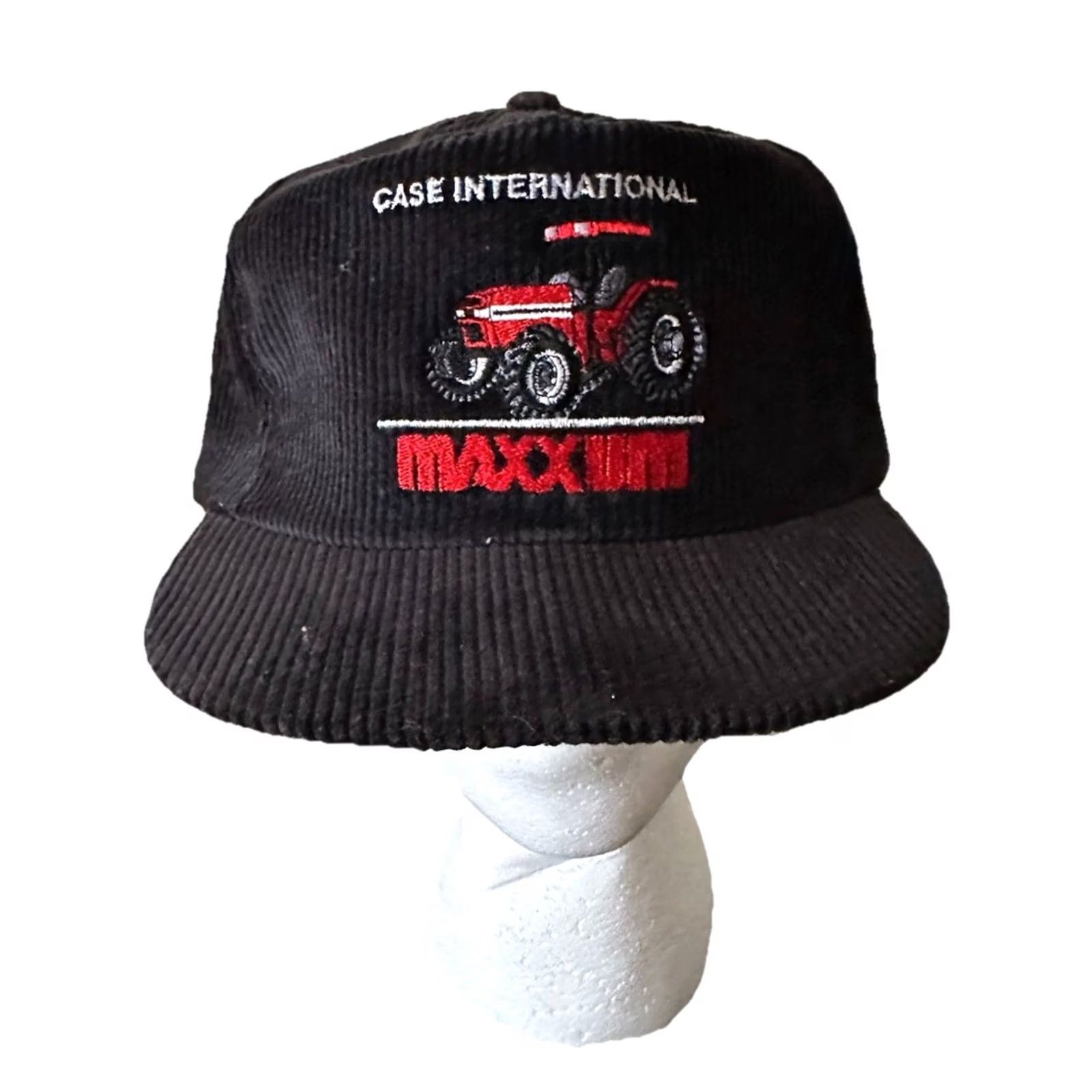 Vintage VINTAGE 80s Case International Harvester Trucker Hat Corduroy Snapback Cap Baseball Cap Adjustable Unisex Adults Black NWOT Size ONE SIZE - 2 Thumbnail