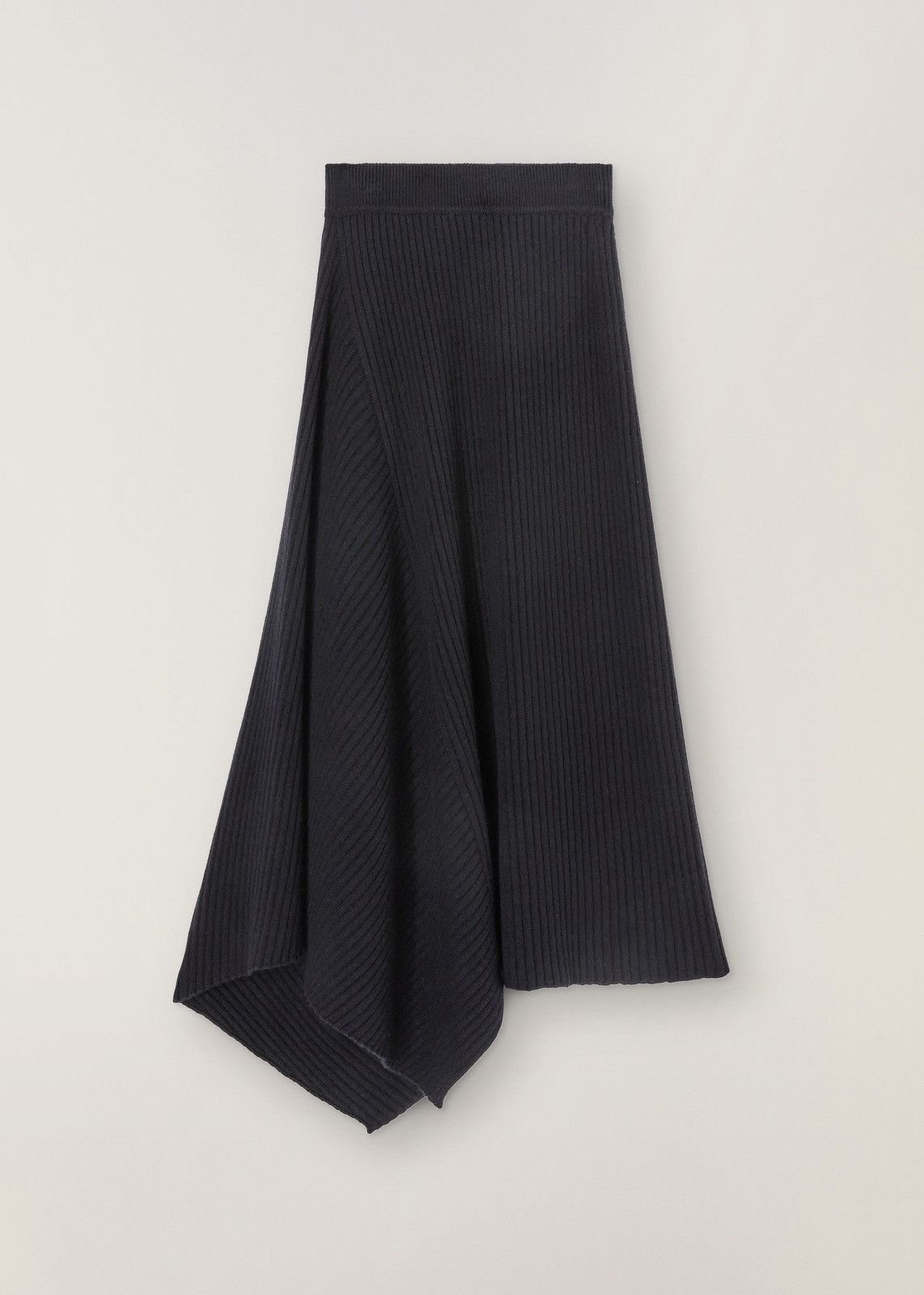 image of Loro Piana O1Loc1C0224 Rib-Knit Cashmere/baby Skirt In Navy Blue, Women's (Size 34)
