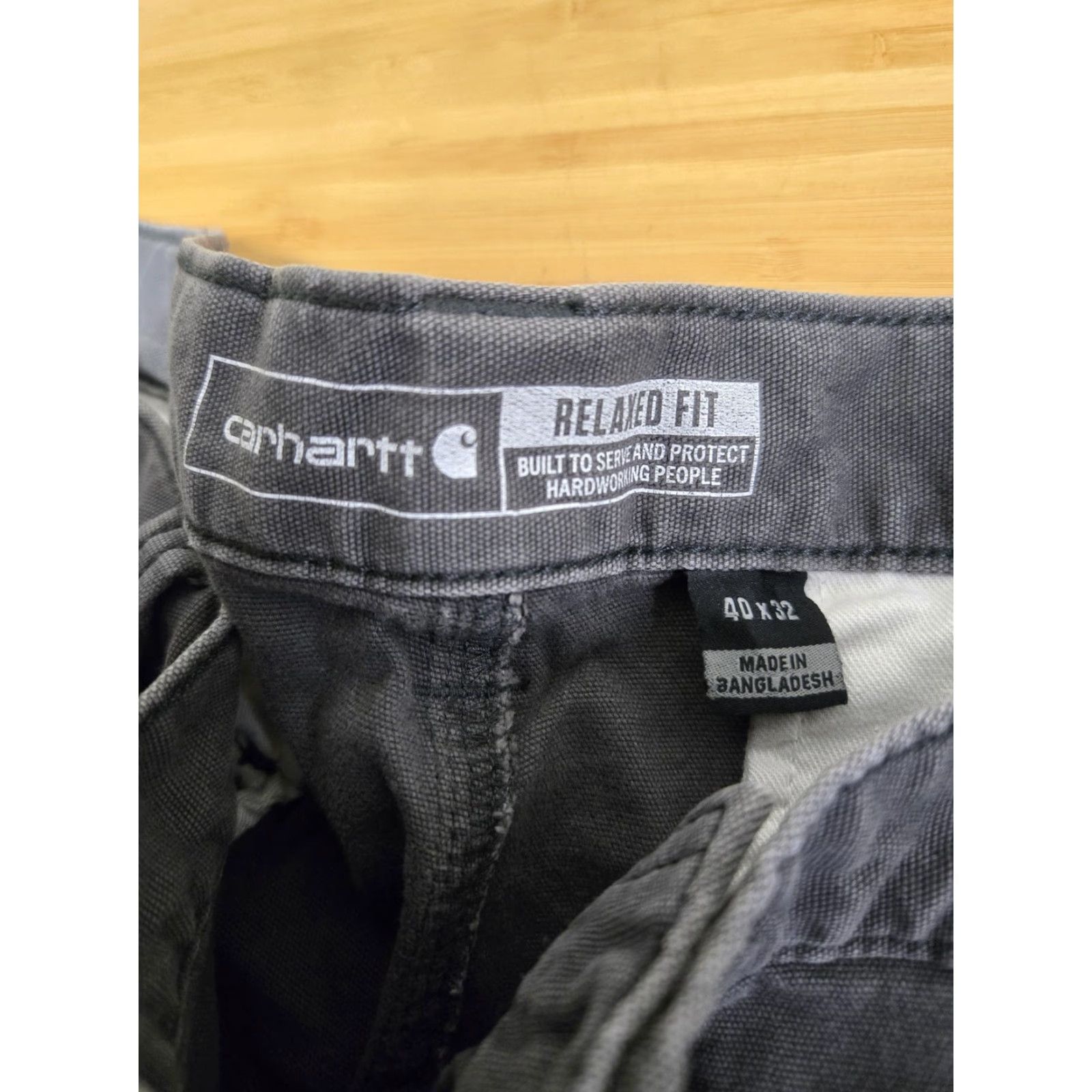 Carhartt Carhartt Pants Mens 40x32 Gray Relaxed Fit Cargo Work Utility Pockets Stretch Size US 40 / EU 56 - 6 Thumbnail