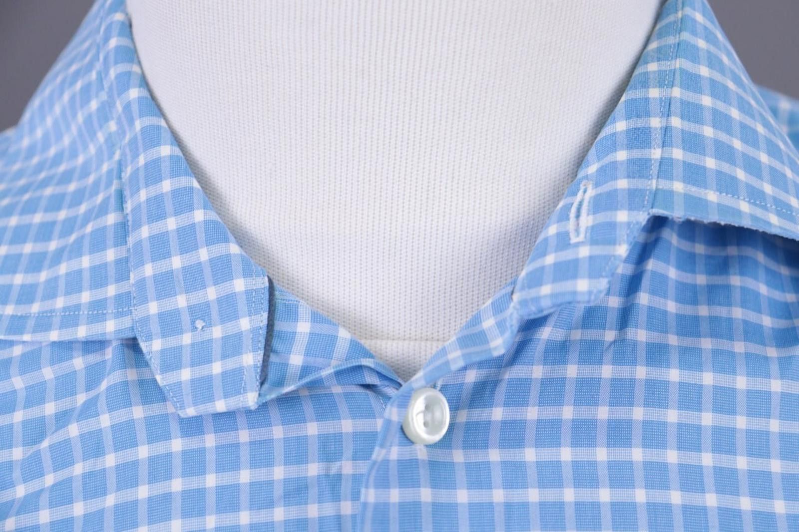 Eton Eton Contemporary Blue Check Shirt Size 40 / 15.75 Size US M / EU 48-50 / 2 - 4 Thumbnail