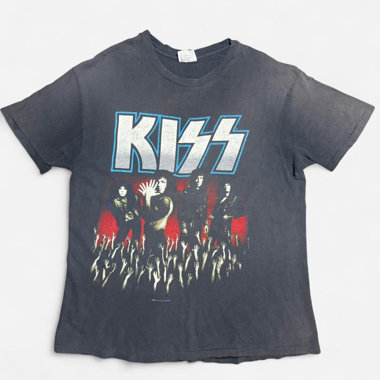 Vintage Vintage 1980s Kiss Live Tour Single Stitch Rock Band TShirt Size US XL / EU 56 / 4 - 1 Thumbnail